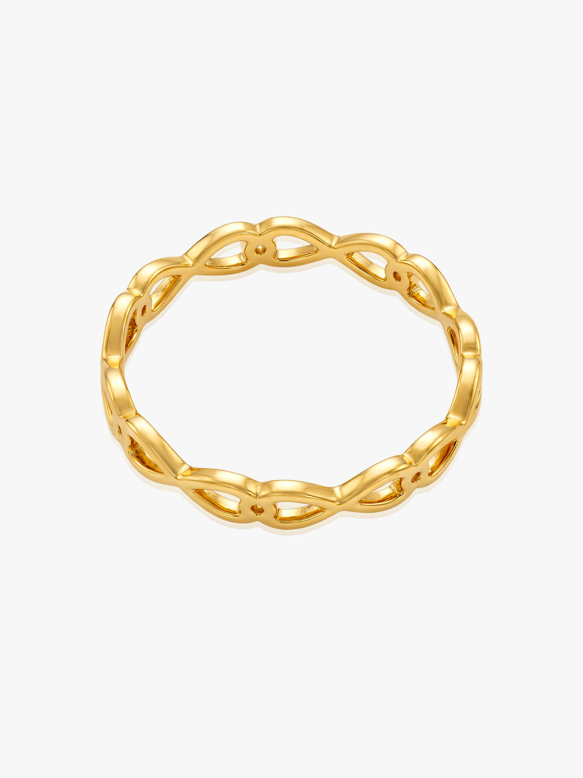 916 Gold Infinity Loop Ring