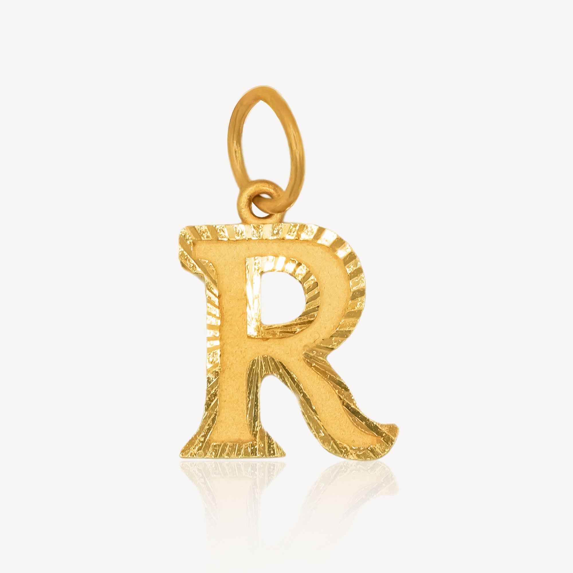 916 Gold R Pendant (Big)