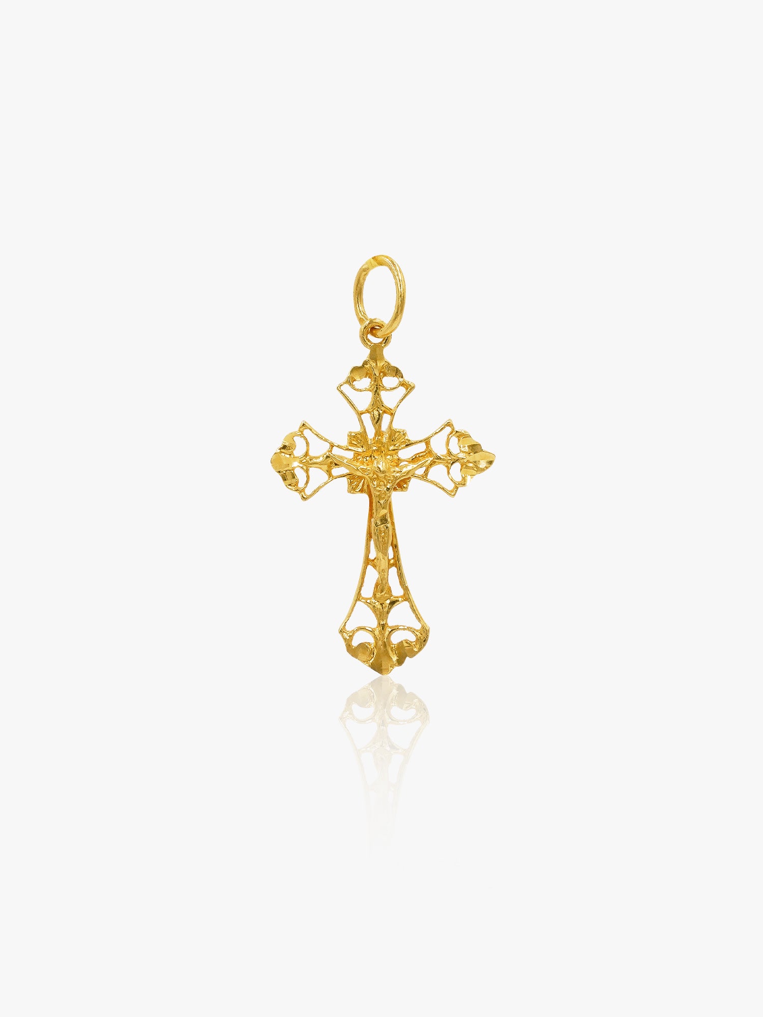 916 Gold Lace Cross Pendanat