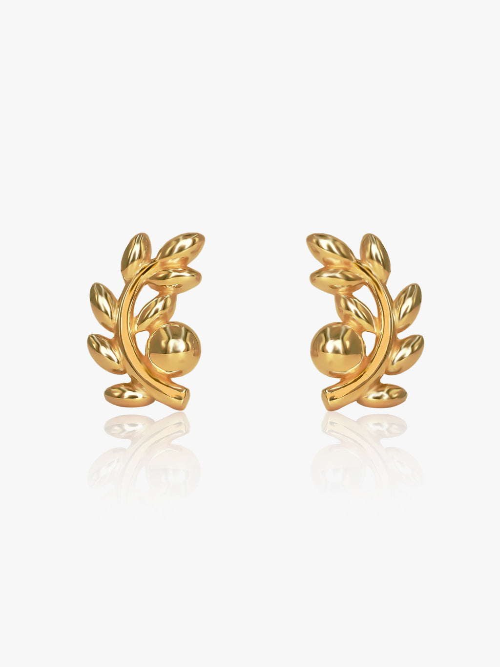916 Gold Leaf Earring