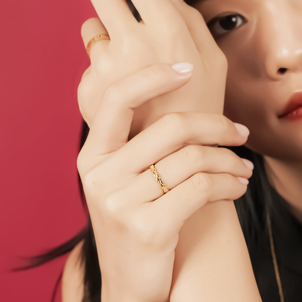 916 Gold Leaf Ring