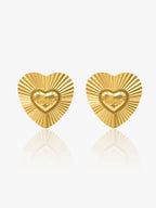 916 Gold Love Shine Earrings