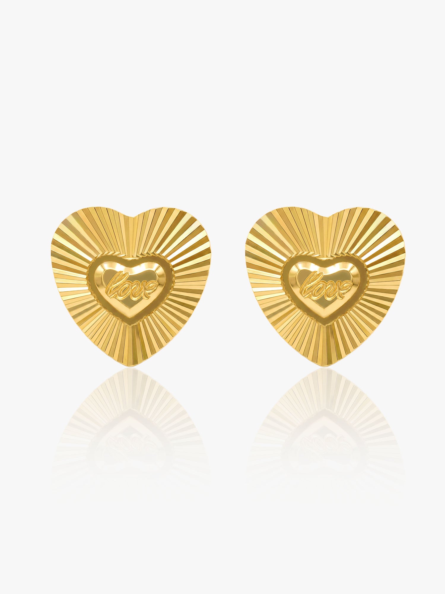 916 Gold Love Shine Earrings
