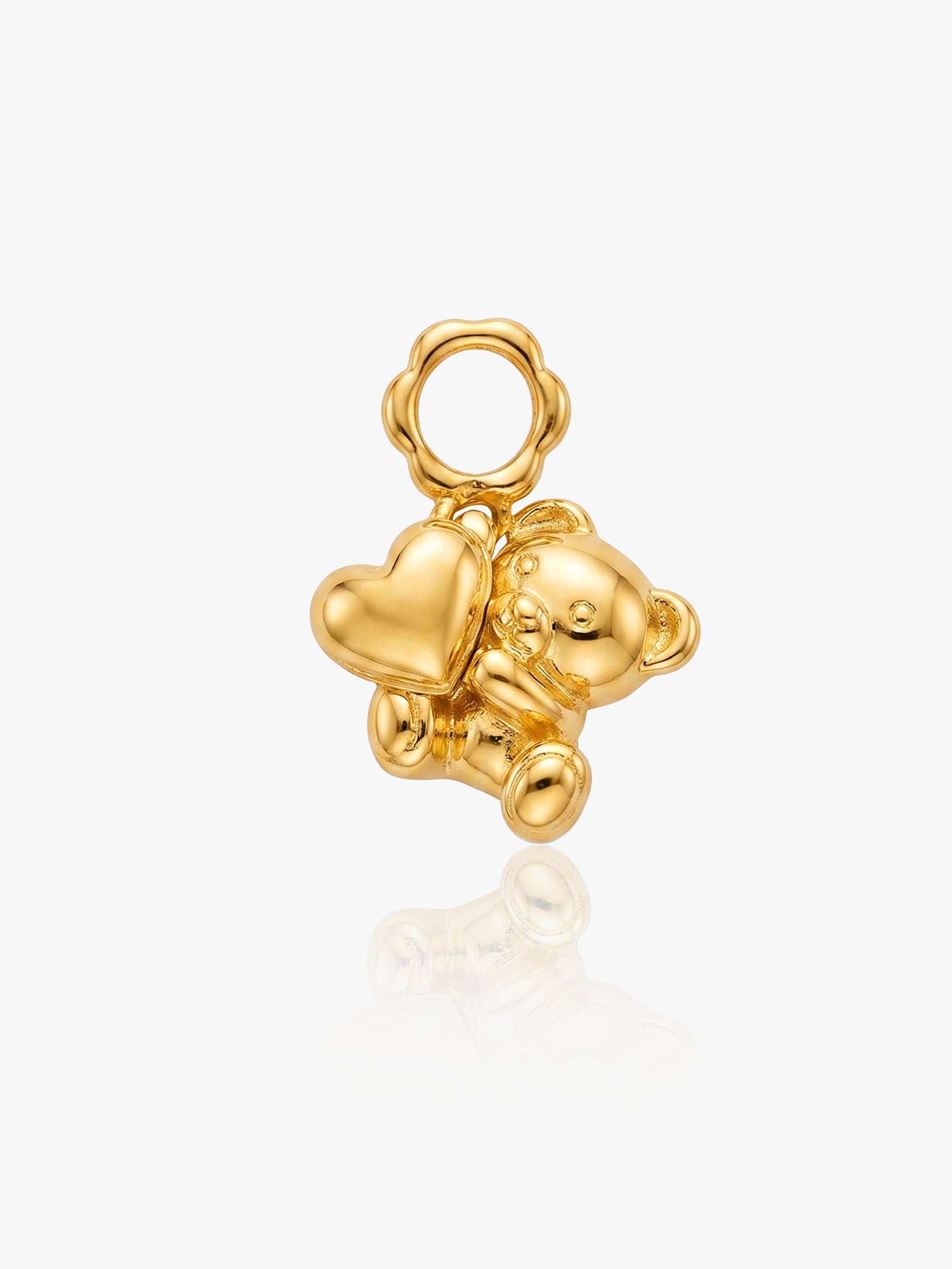 916 Gold Lovie Bear Pendant