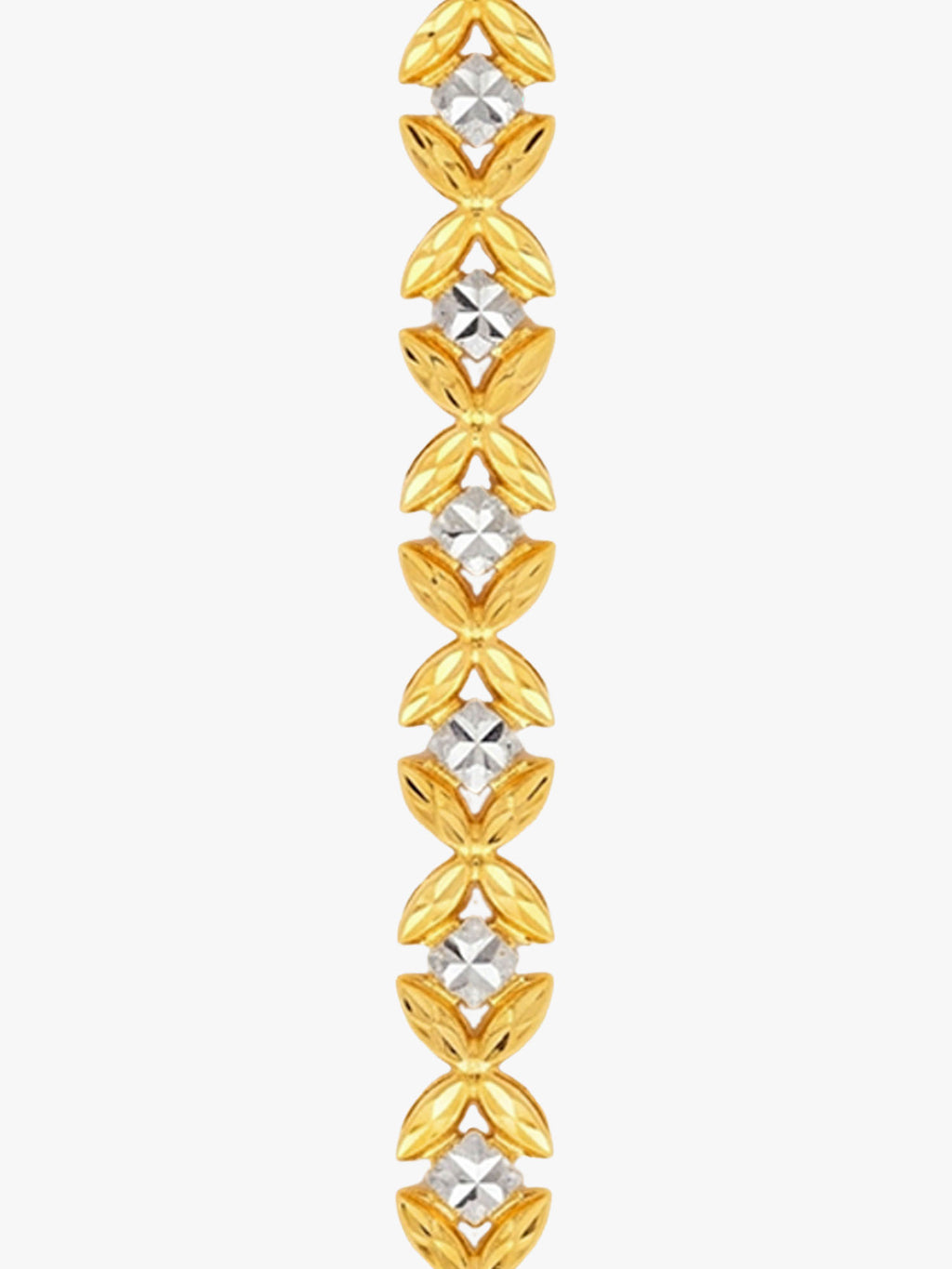 916 Gold Marissa Flora Bracelet (Two Tone)