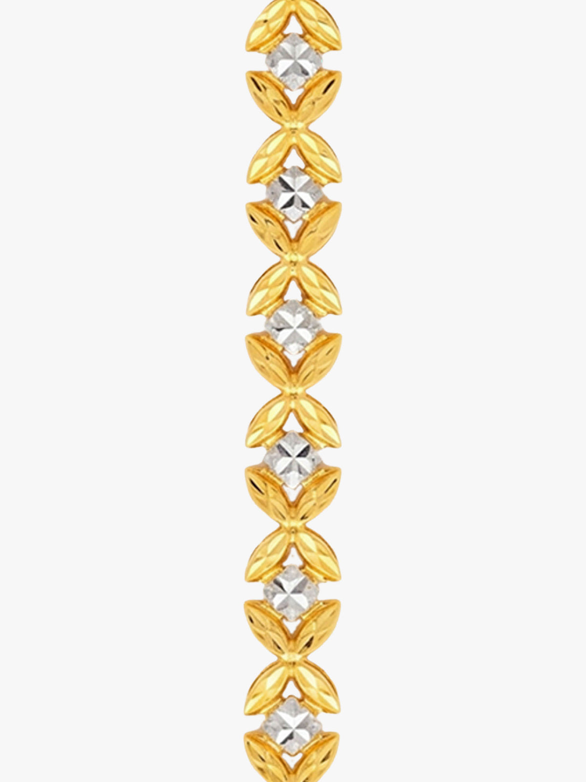 916 Gold Marissa Flora Bracelet (Two Tone)
