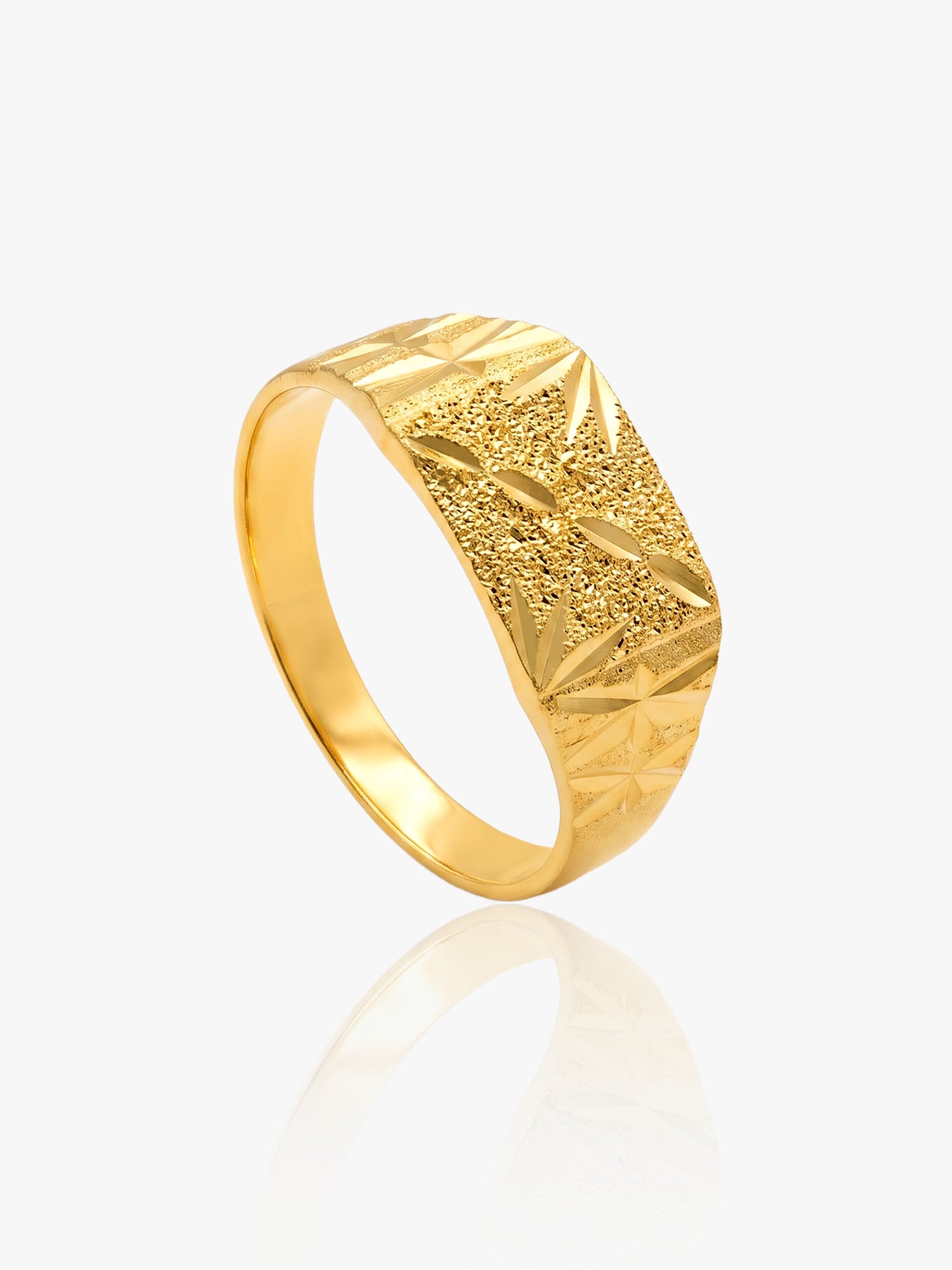 916 Gold Men's Sandy Ring
