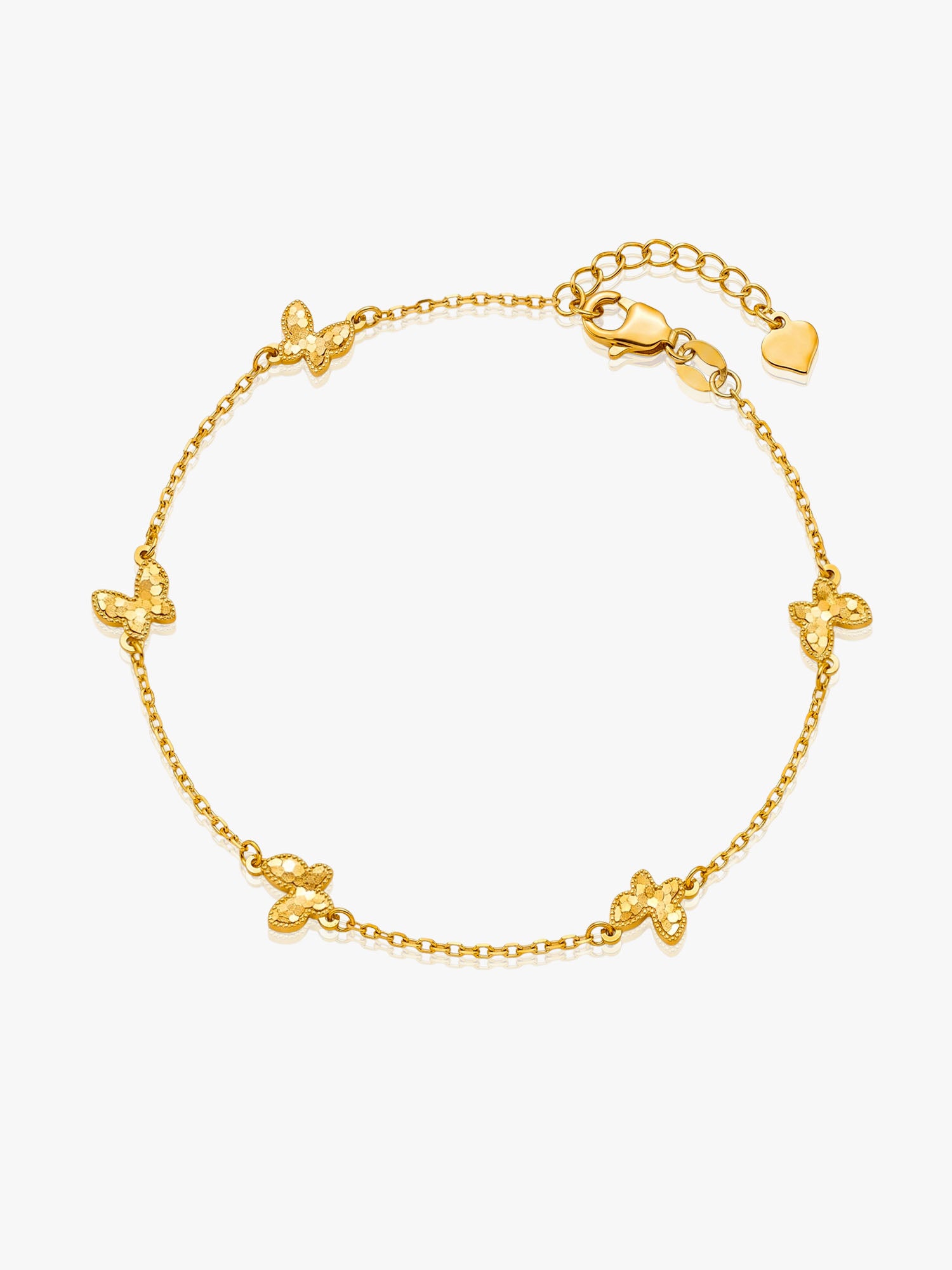 916 Gold Mini Dancing Butterfly Bracelet