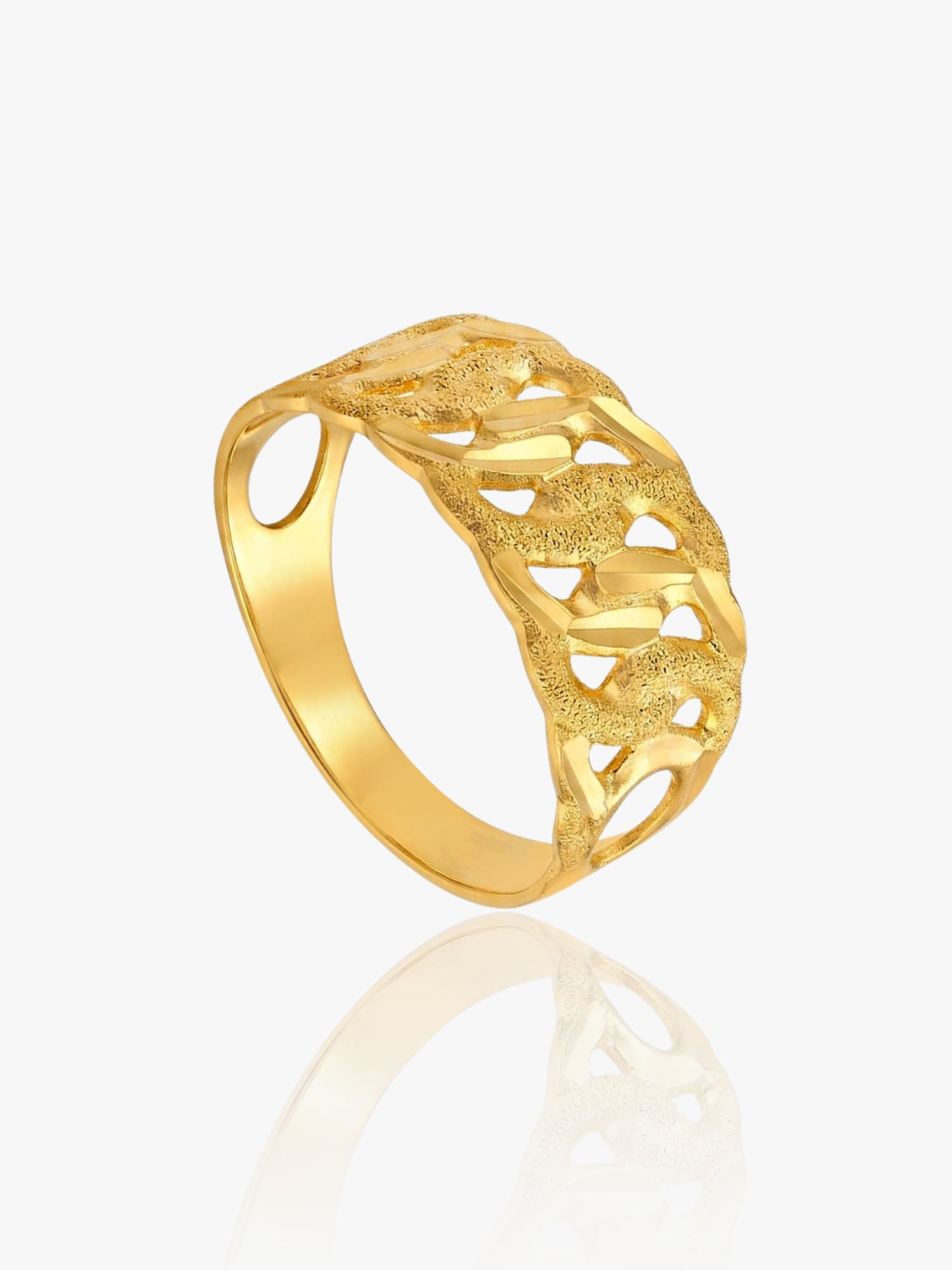 916 Gold Mini Lattice Ring