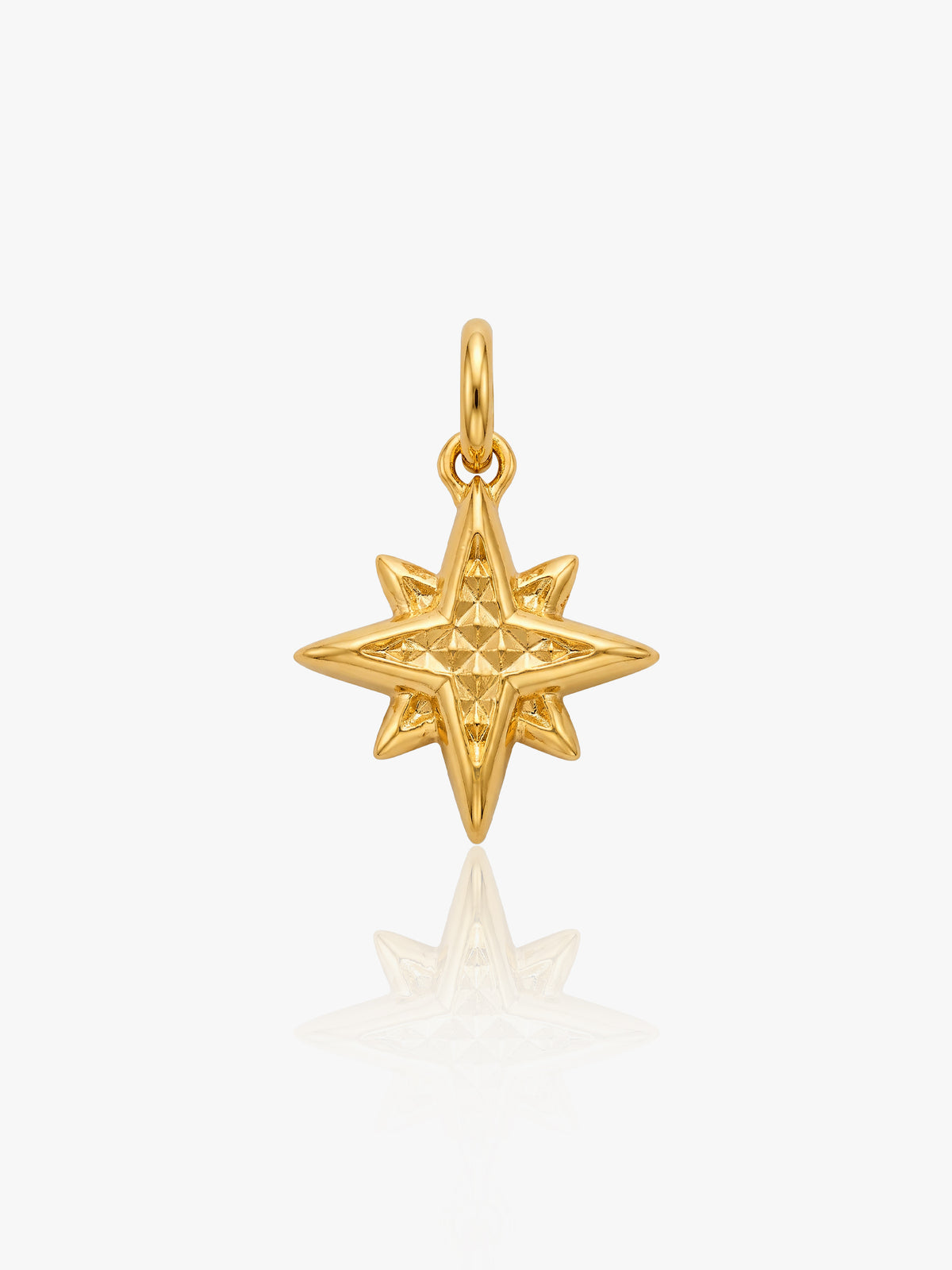 916 Gold North Star Pendant