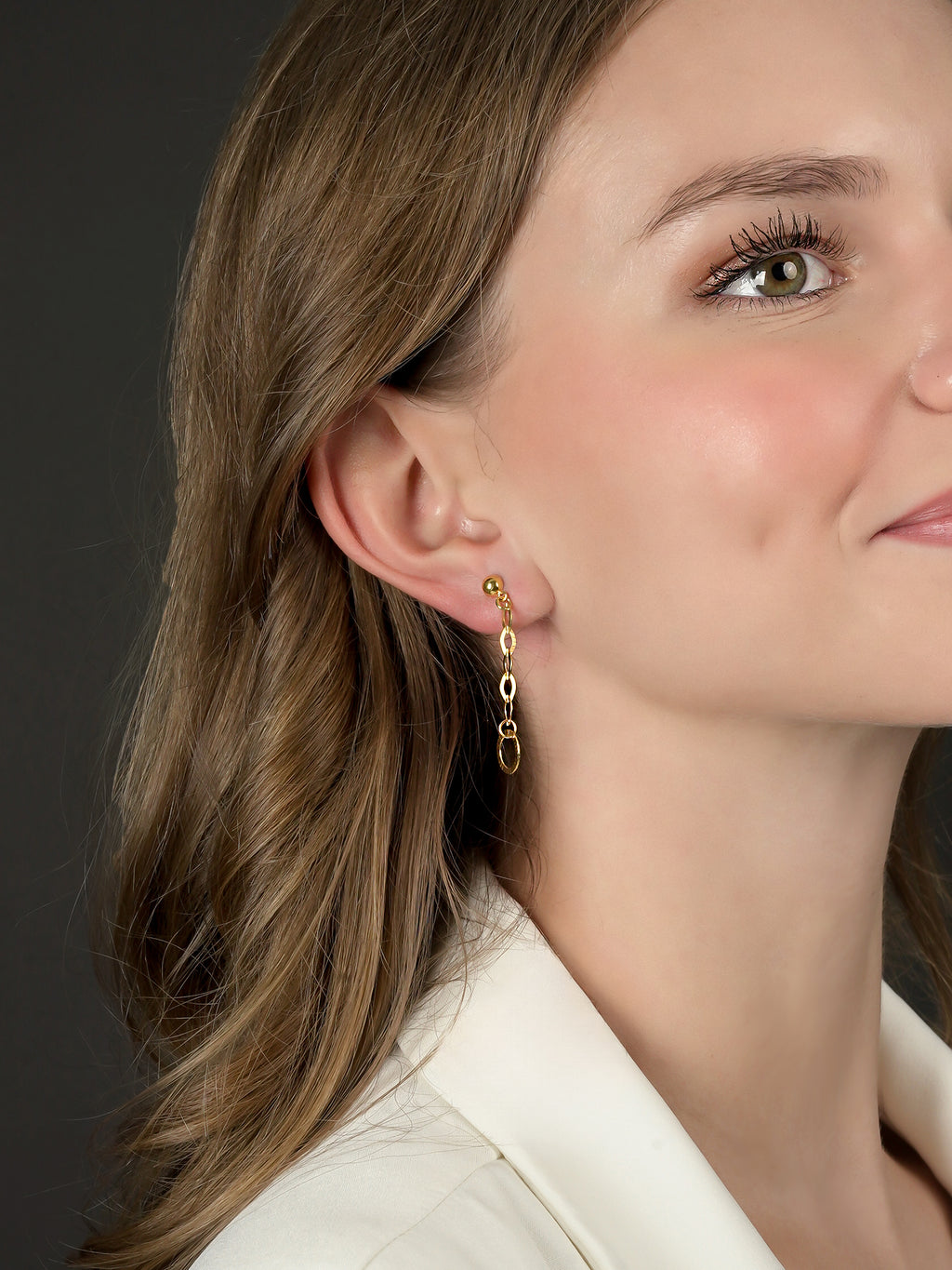 916 Gold Orbital Dangling Earring