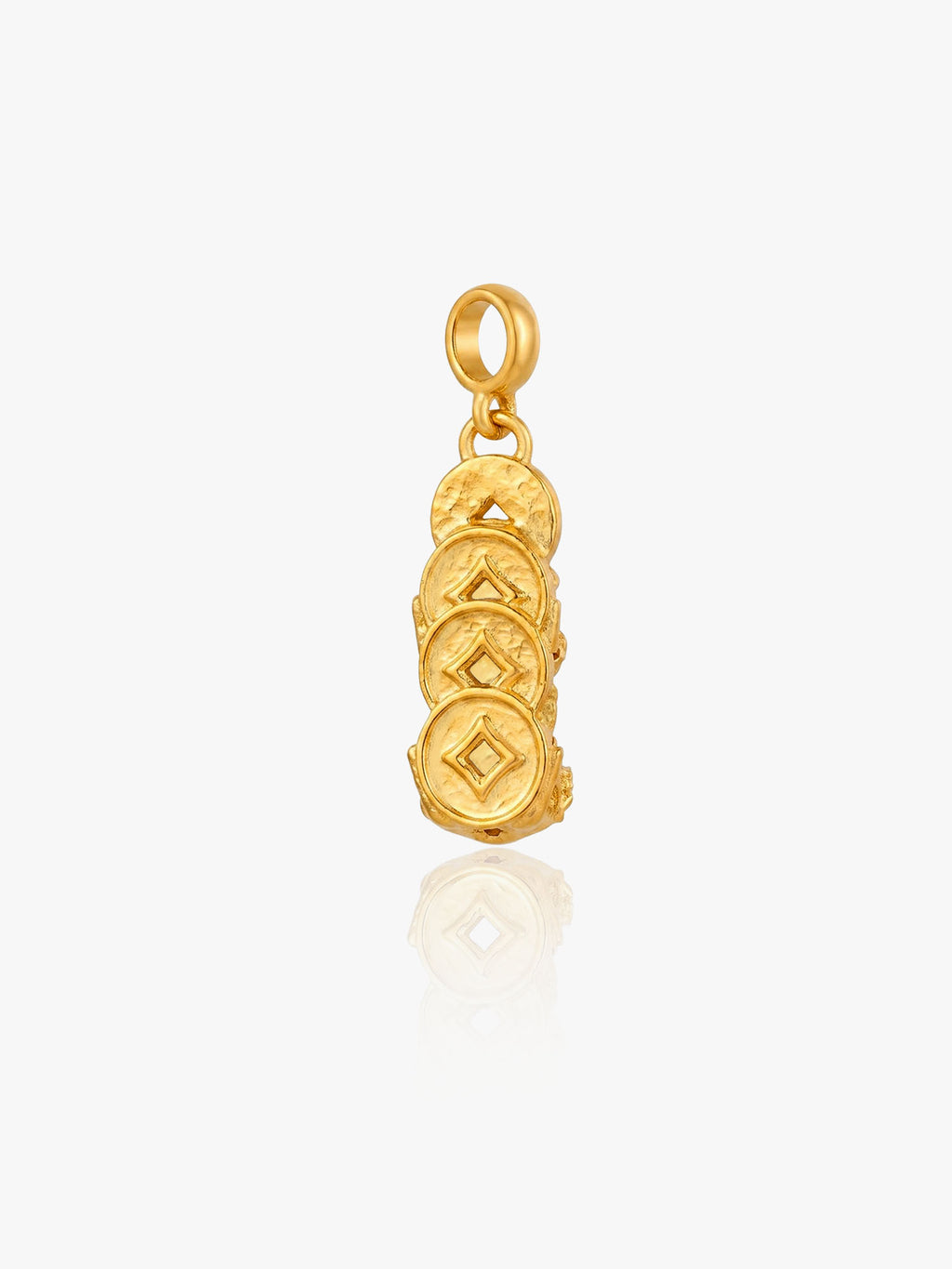 916 Gold Pi Xiu on Coin Pendant
