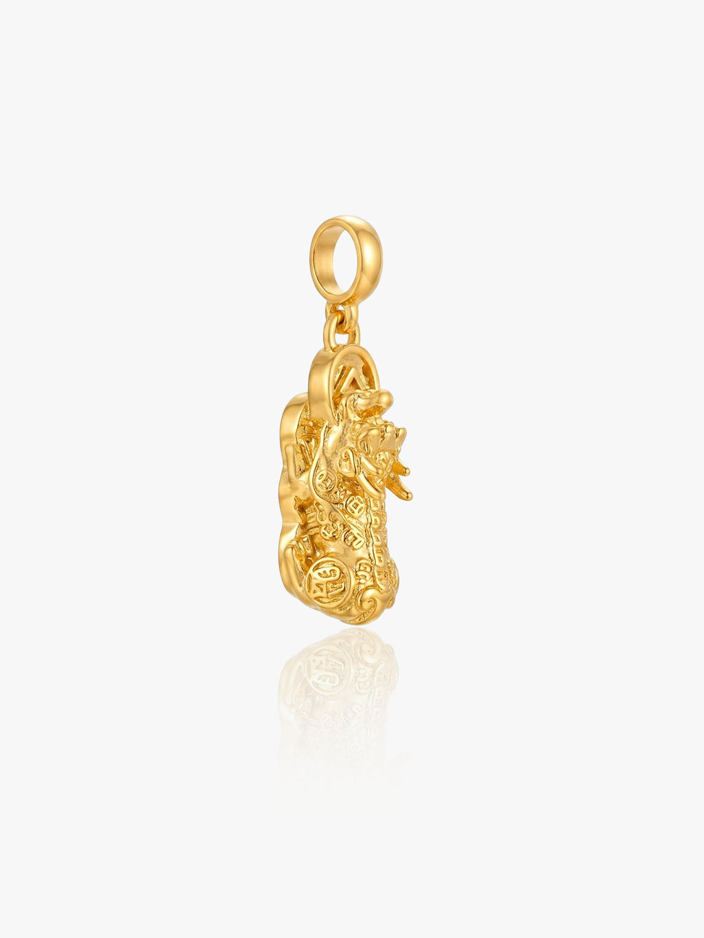 916 Gold Pi Xiu on Coin Pendant