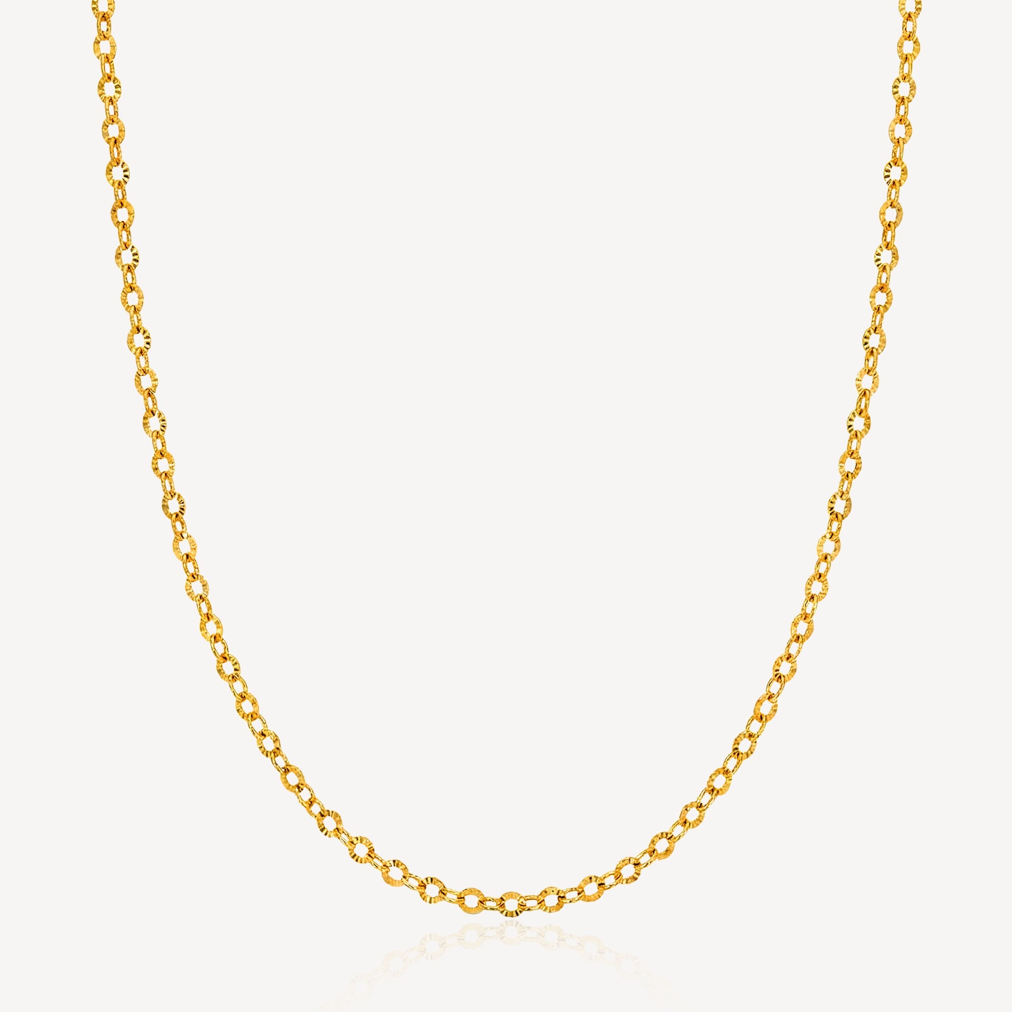 916 Gold Polo Diamond Cut Chain - Top Gold Shop Gold Jewellery in singapore