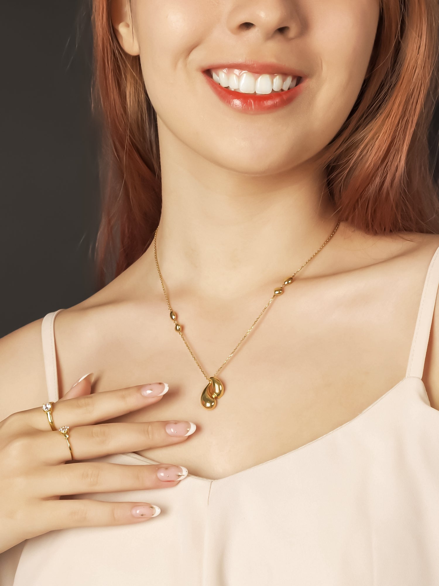 916 Gold Poumons Chain Set