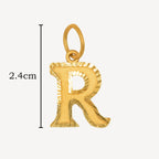 916 Gold R Pendant (Big)