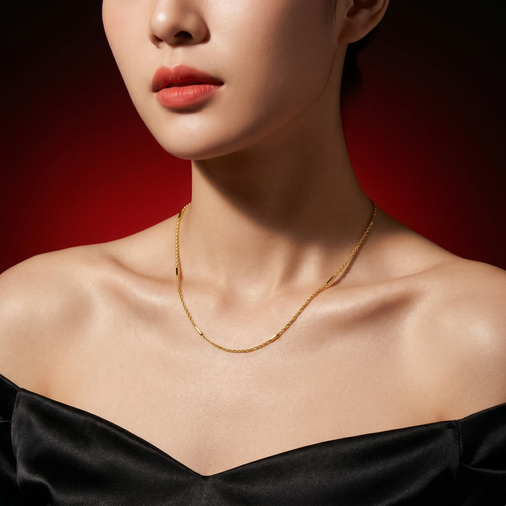 916 Gold Tube Link Chain