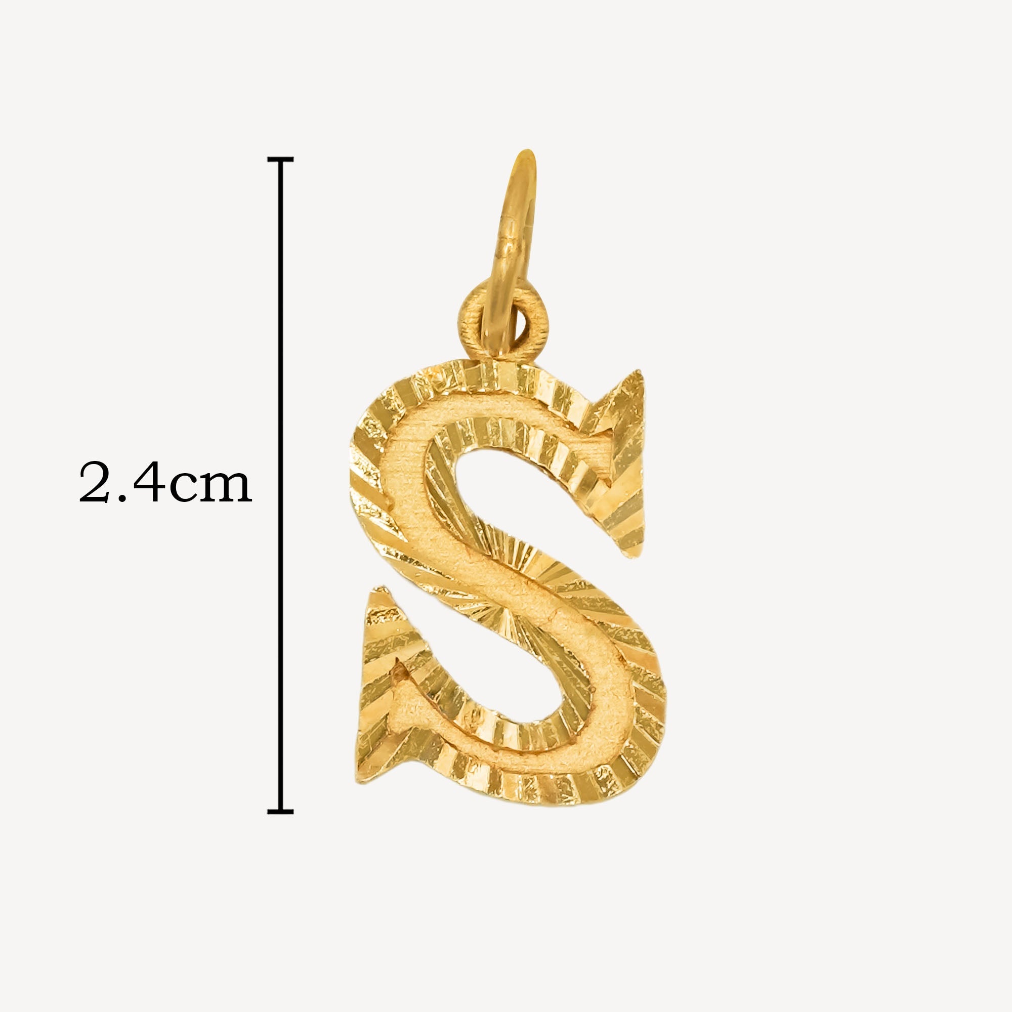 916 Gold S Pendant (Big)