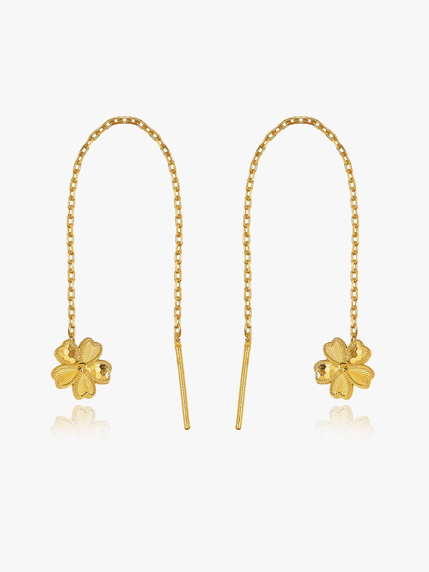 916 Gold Sakura Hana Threader Earrings