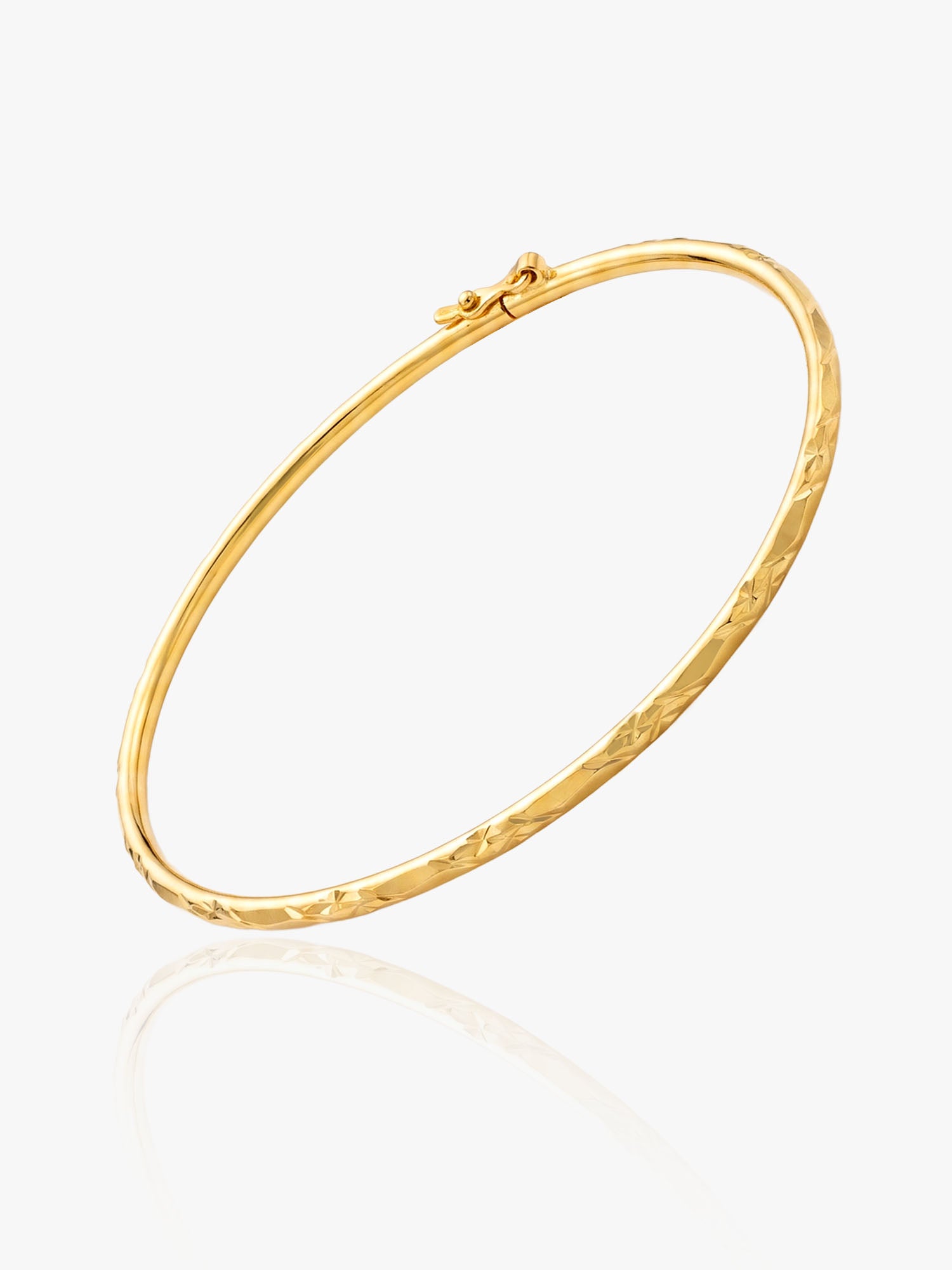 916 Gold Sandy Bambo Bangle
