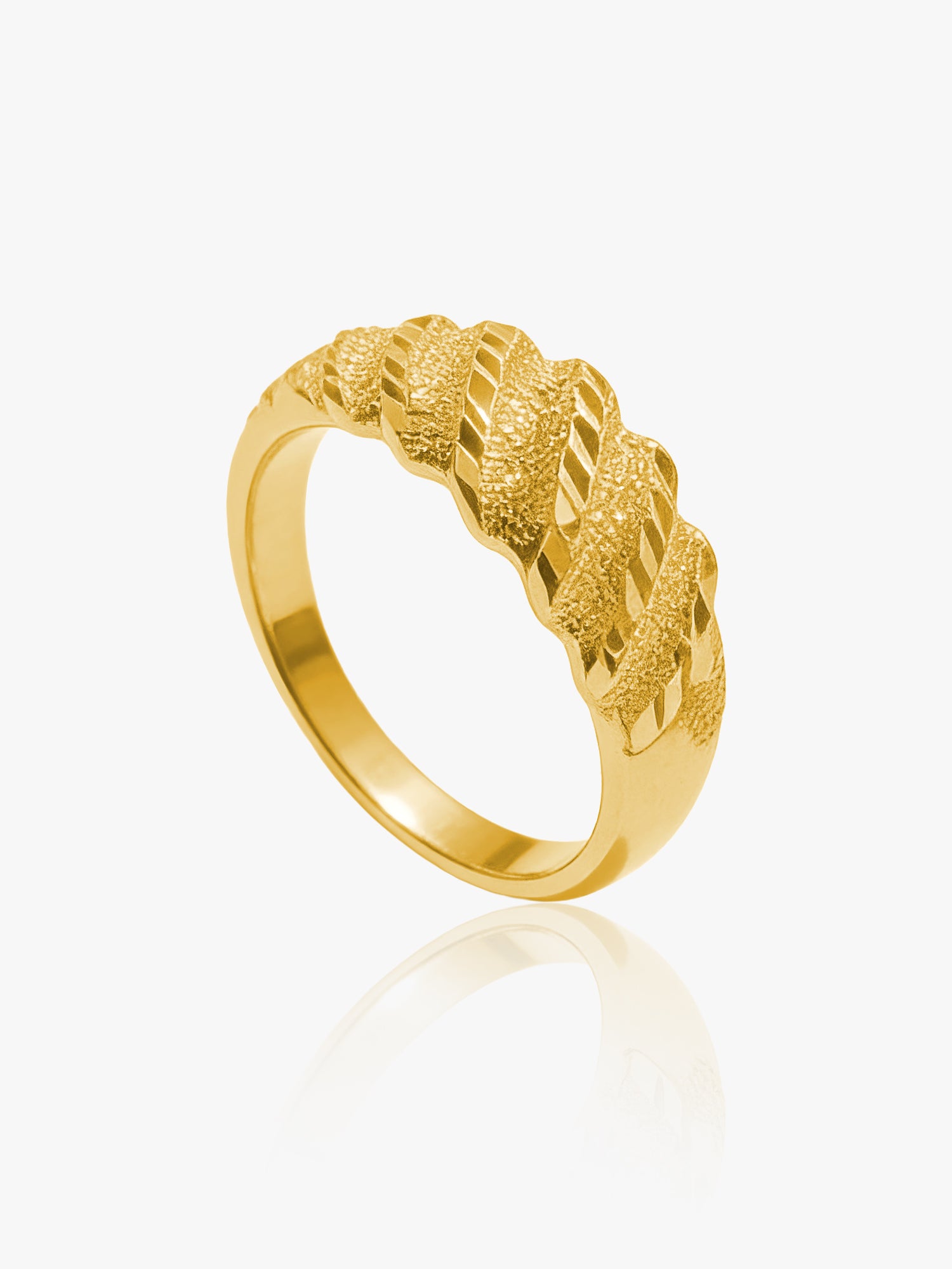 916 Gold Saturn Ring