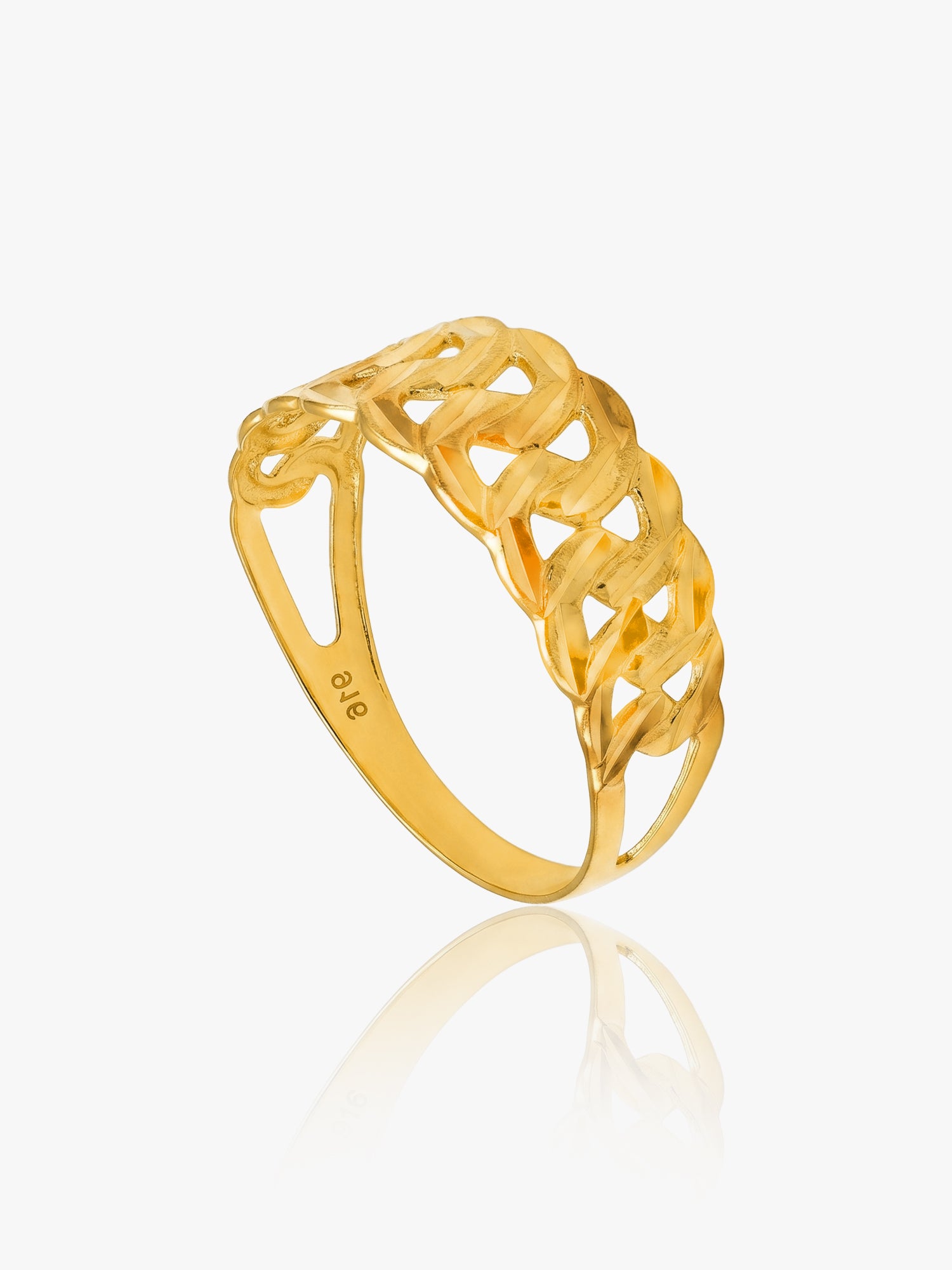 916 Gold Shinny Lipan Ring