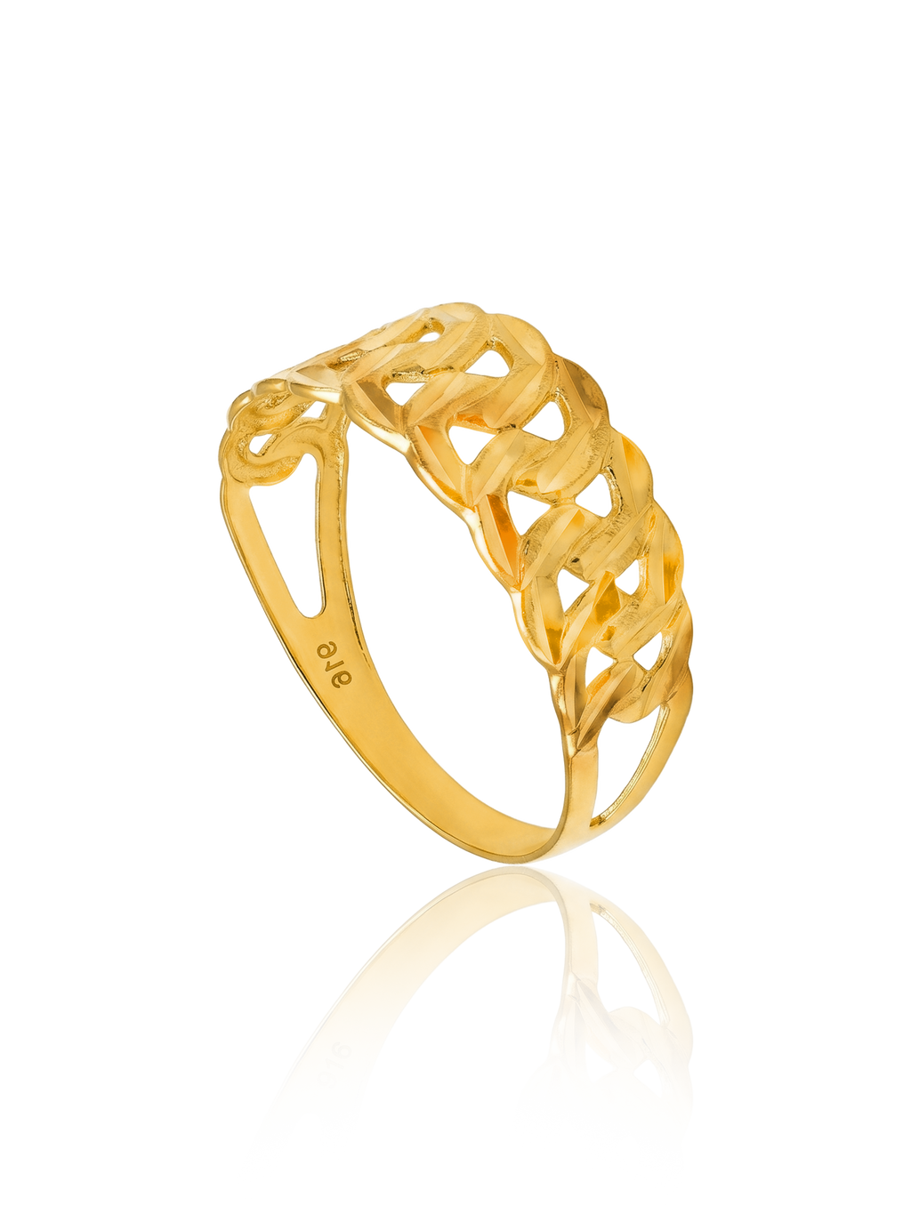 916 Gold Shinny Lipan Ring