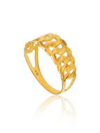 916 Gold Shinny Lipan Ring