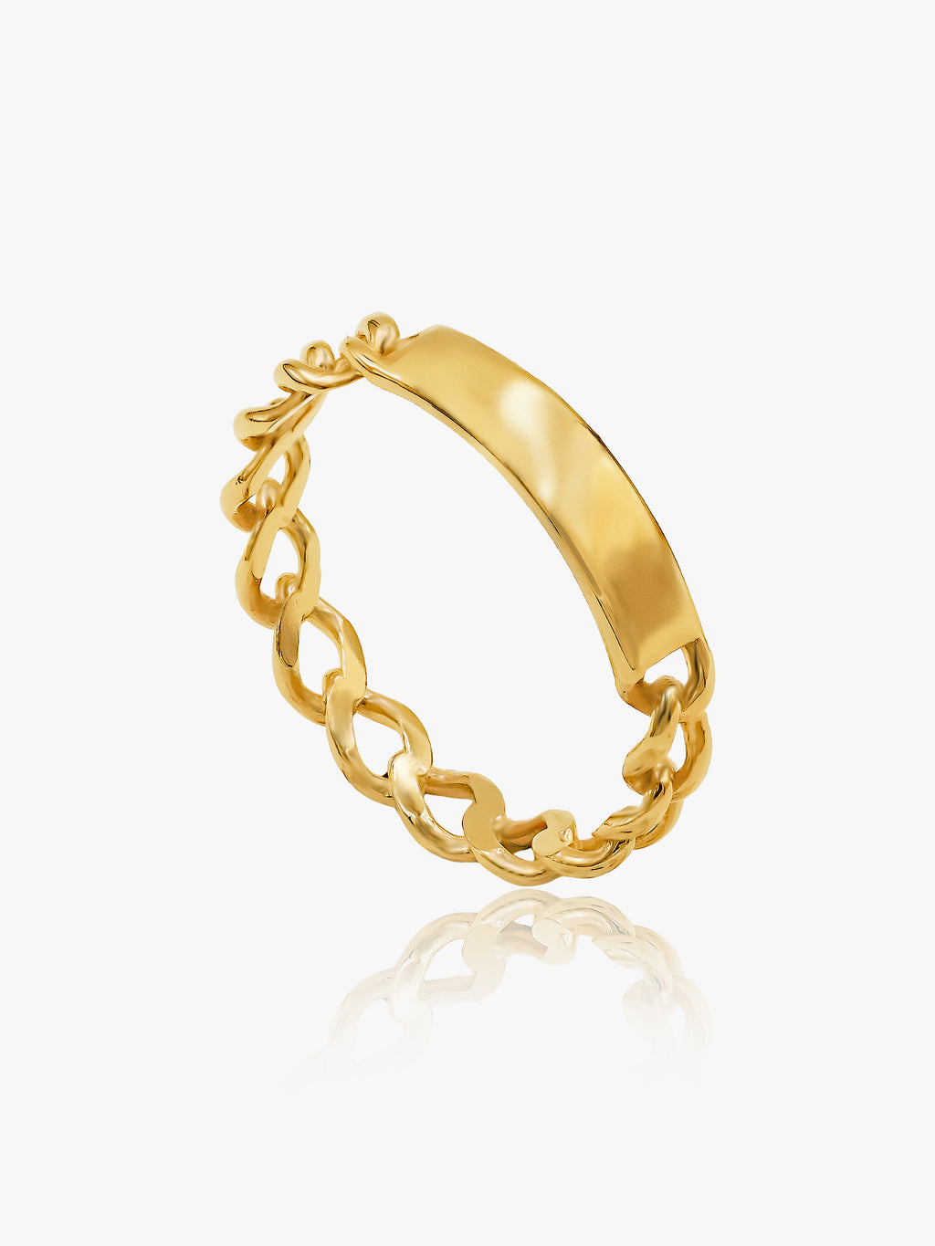 916 Gold Solid Moment Ring