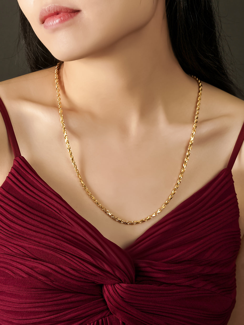 Solid Rope Chai 916 Gold Solid Rope Chain (2mm series)