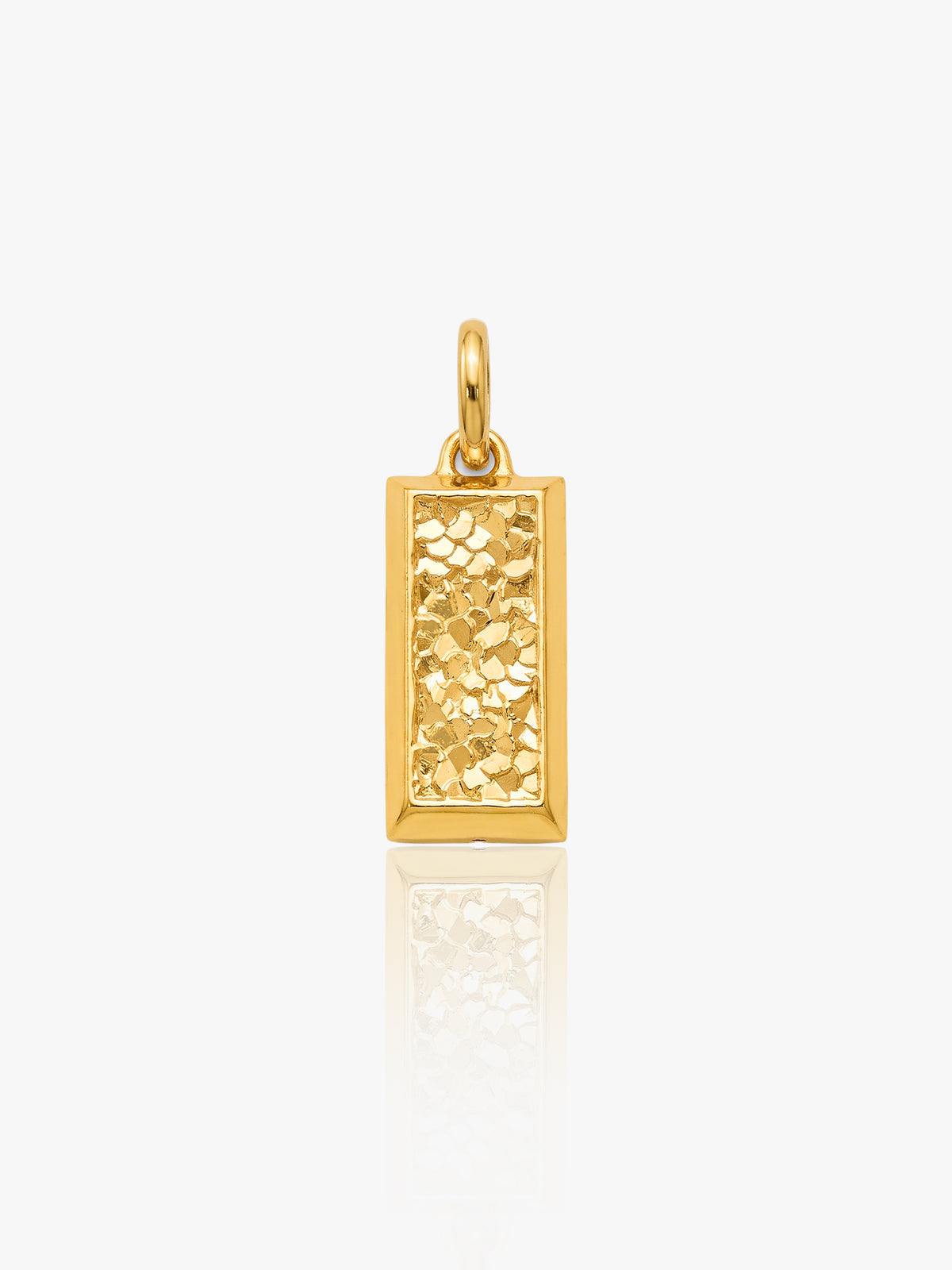 916 Gold Sparkling Gold Bar Pendant