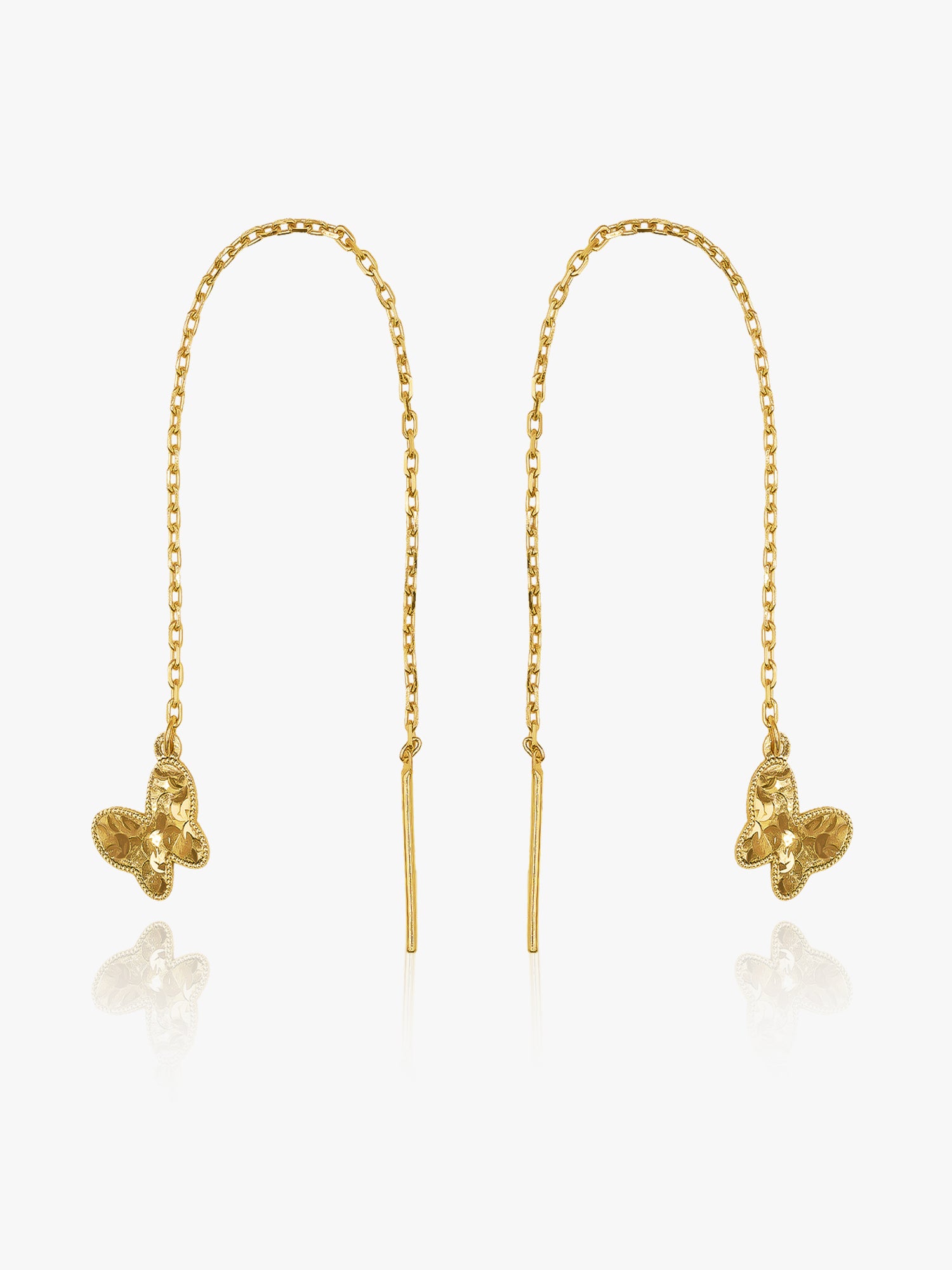 916 Gold Sparks Fly Threader Earring