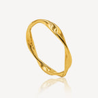 916 Gold Spiral Ring