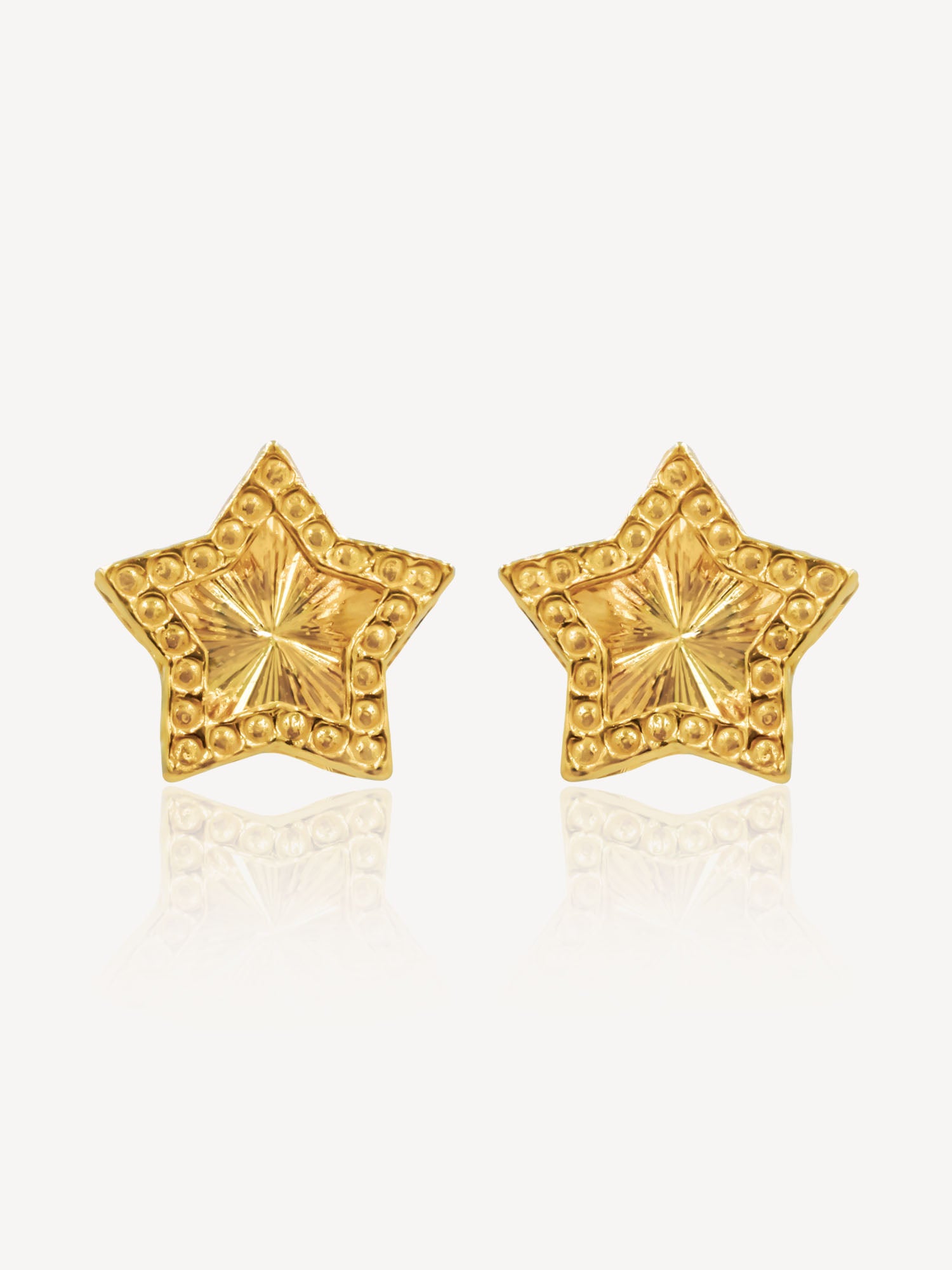 916 Gold Star Ear Studs