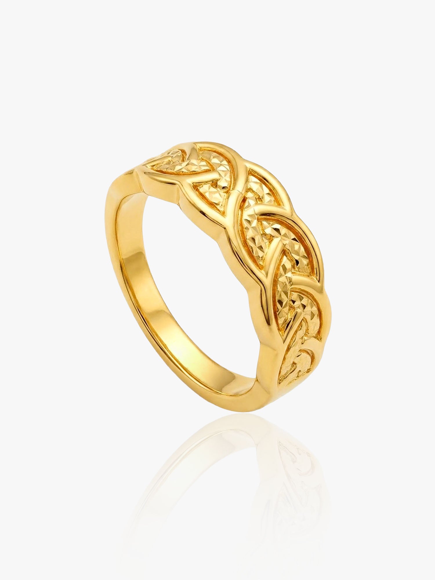 916 Gold Tangled Bulky Ring