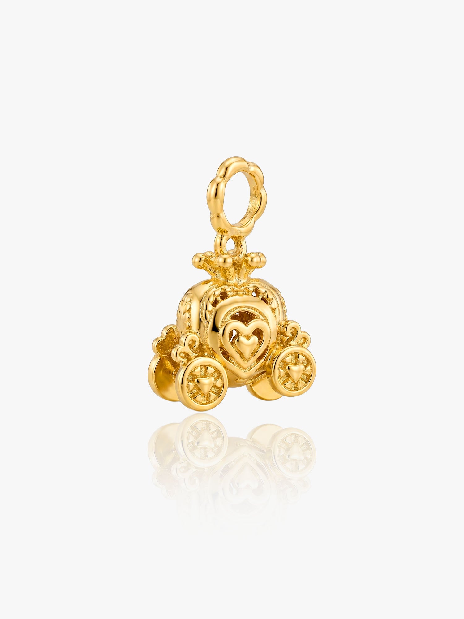 916 Gold The Hearts Car Pendant
