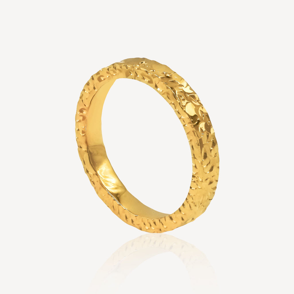 916 Gold Full Crush Ring - Top Gold Shop Gold Jewellery in singapore
