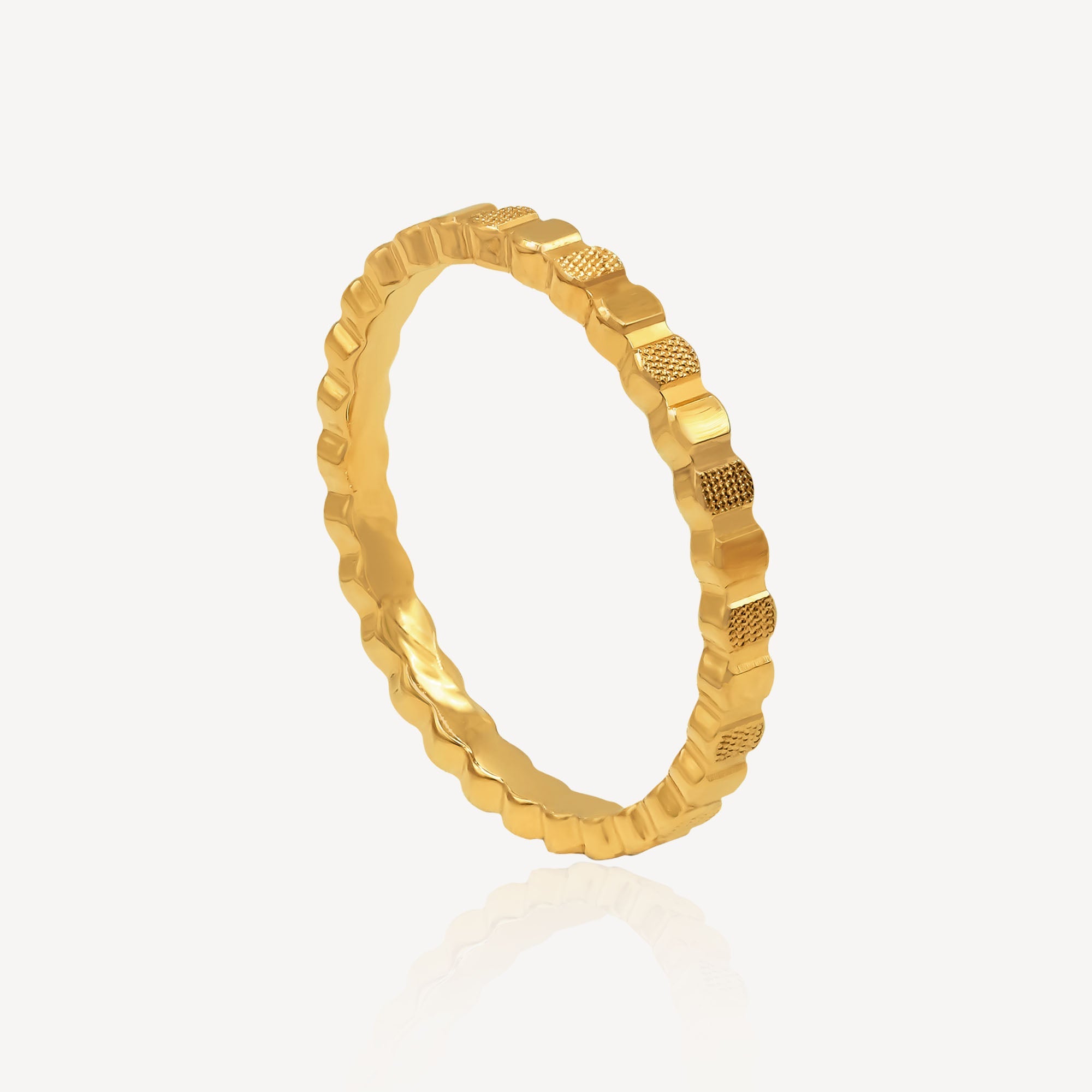 916 Gold Cube Ring