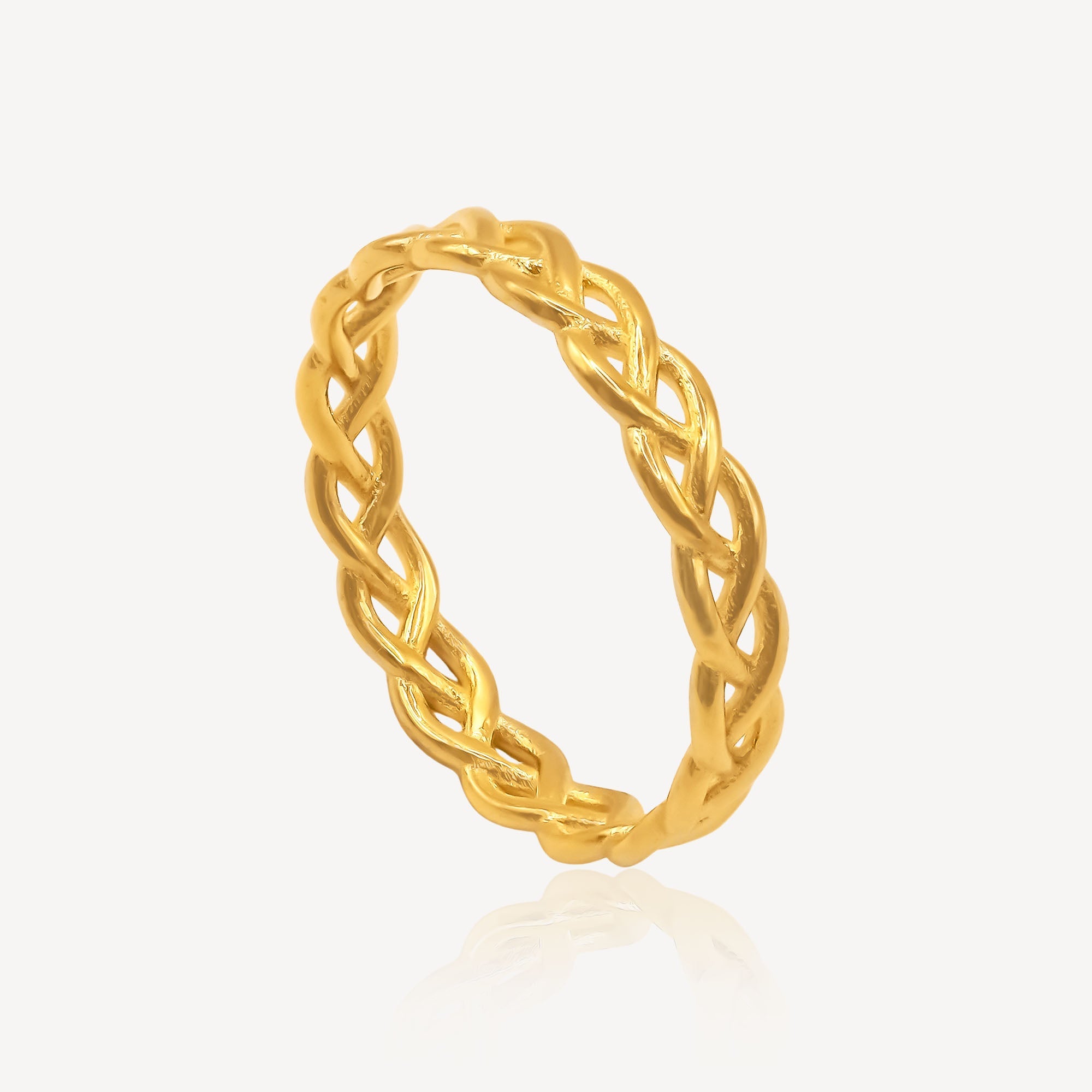 916 Gold Braided  Ring