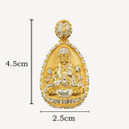 916 Gold Two Tone Guan Yin Pendant