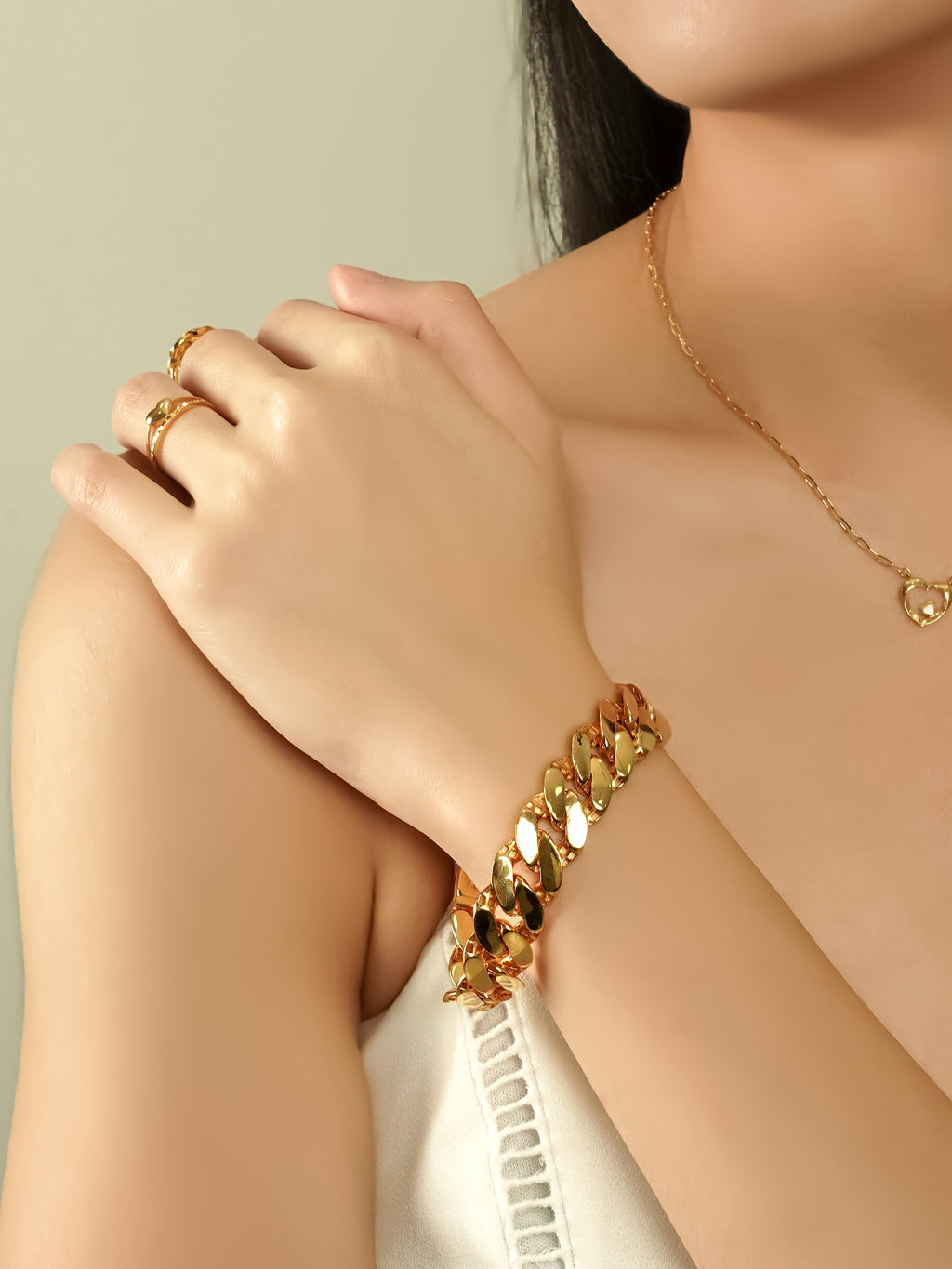 916 Gold XL Cuban Bracelet