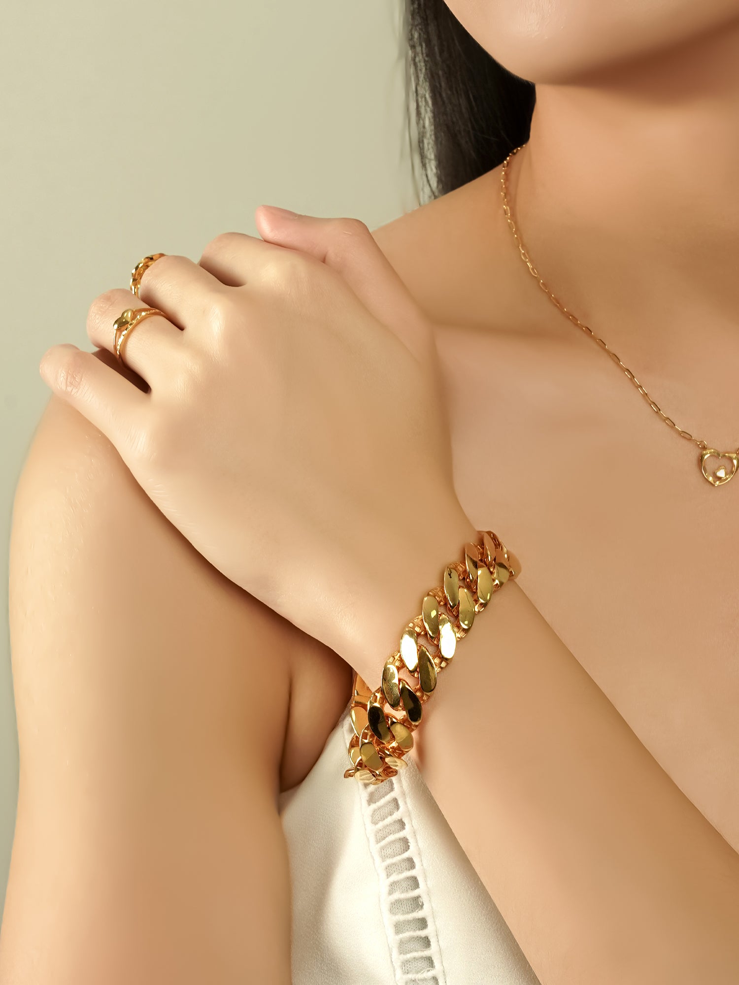 916 Gold XL Cuban Bracelet