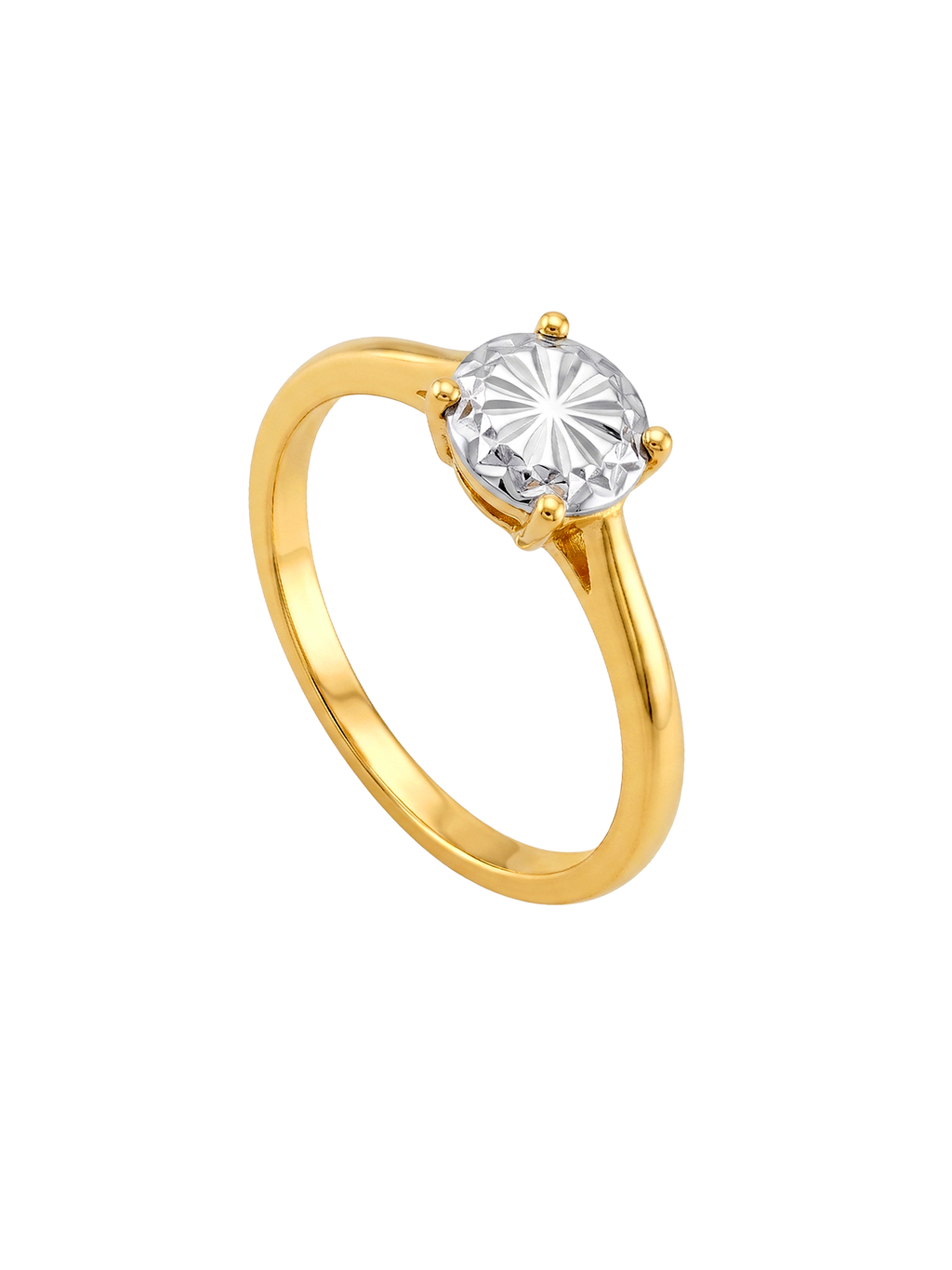 916 Gold Aurora Solitaire Ring