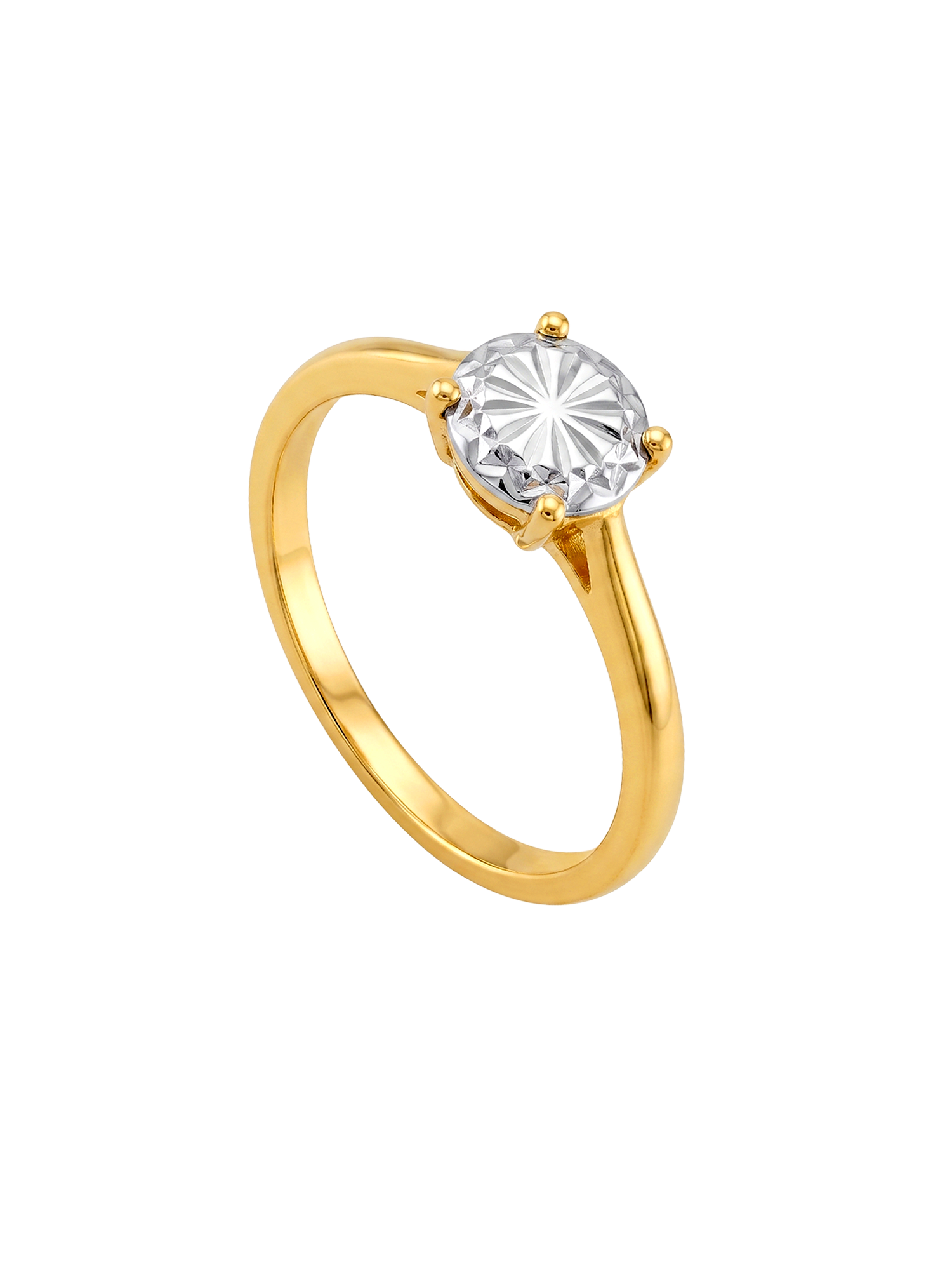 916 Gold Aurora Solitaire Ring
