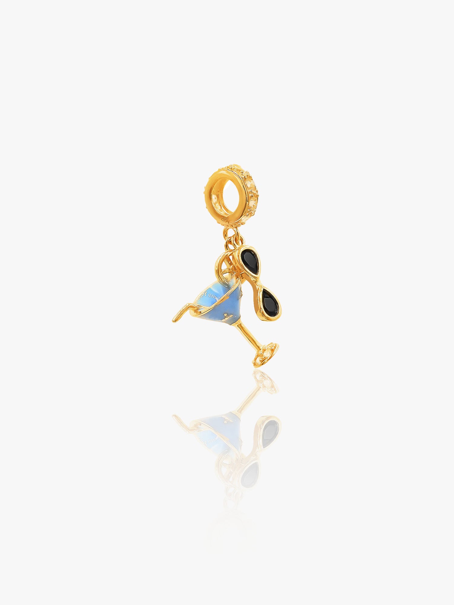 916 Gold Holiday Charm