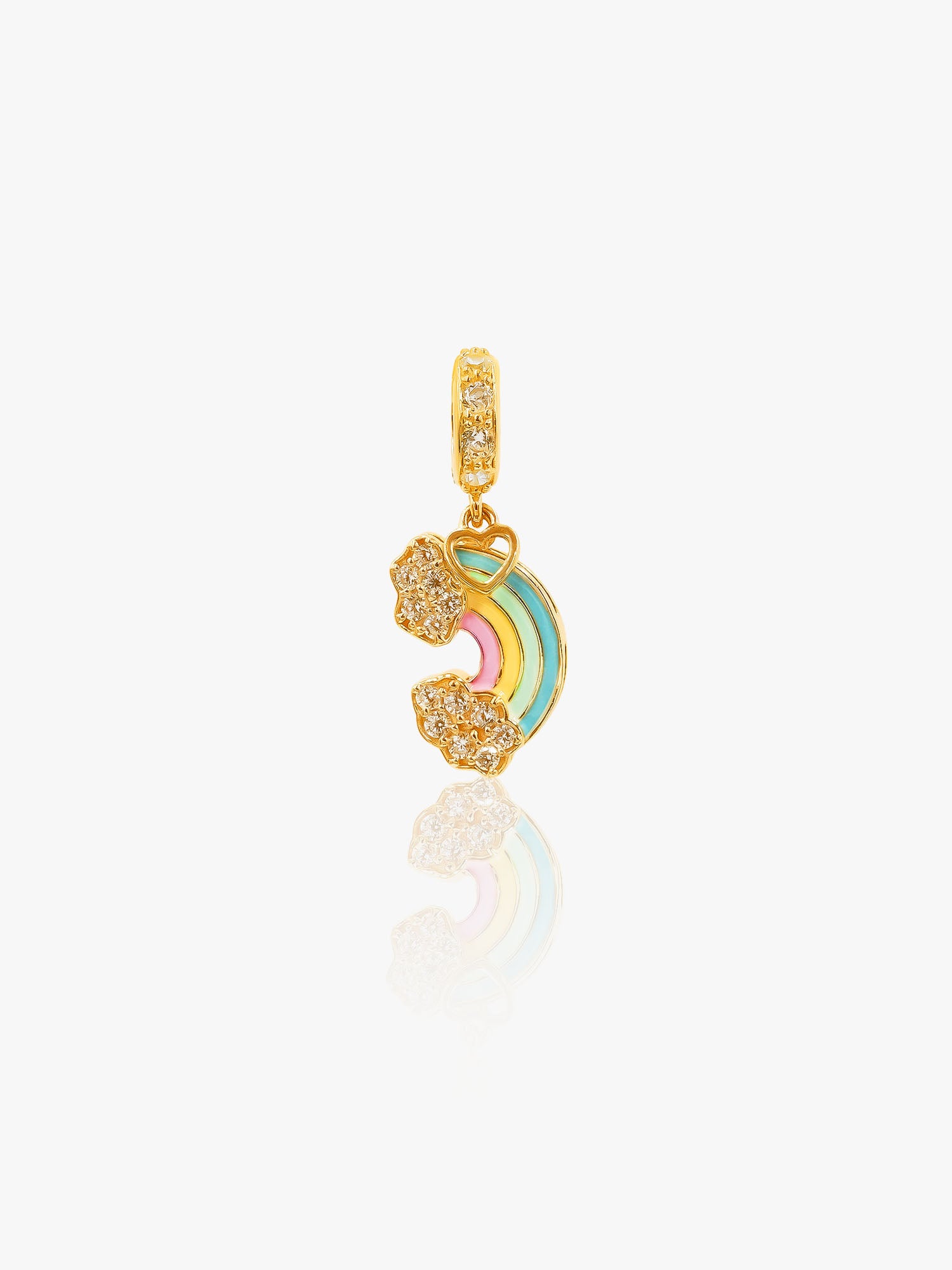 916 Gold Rainbow Charm