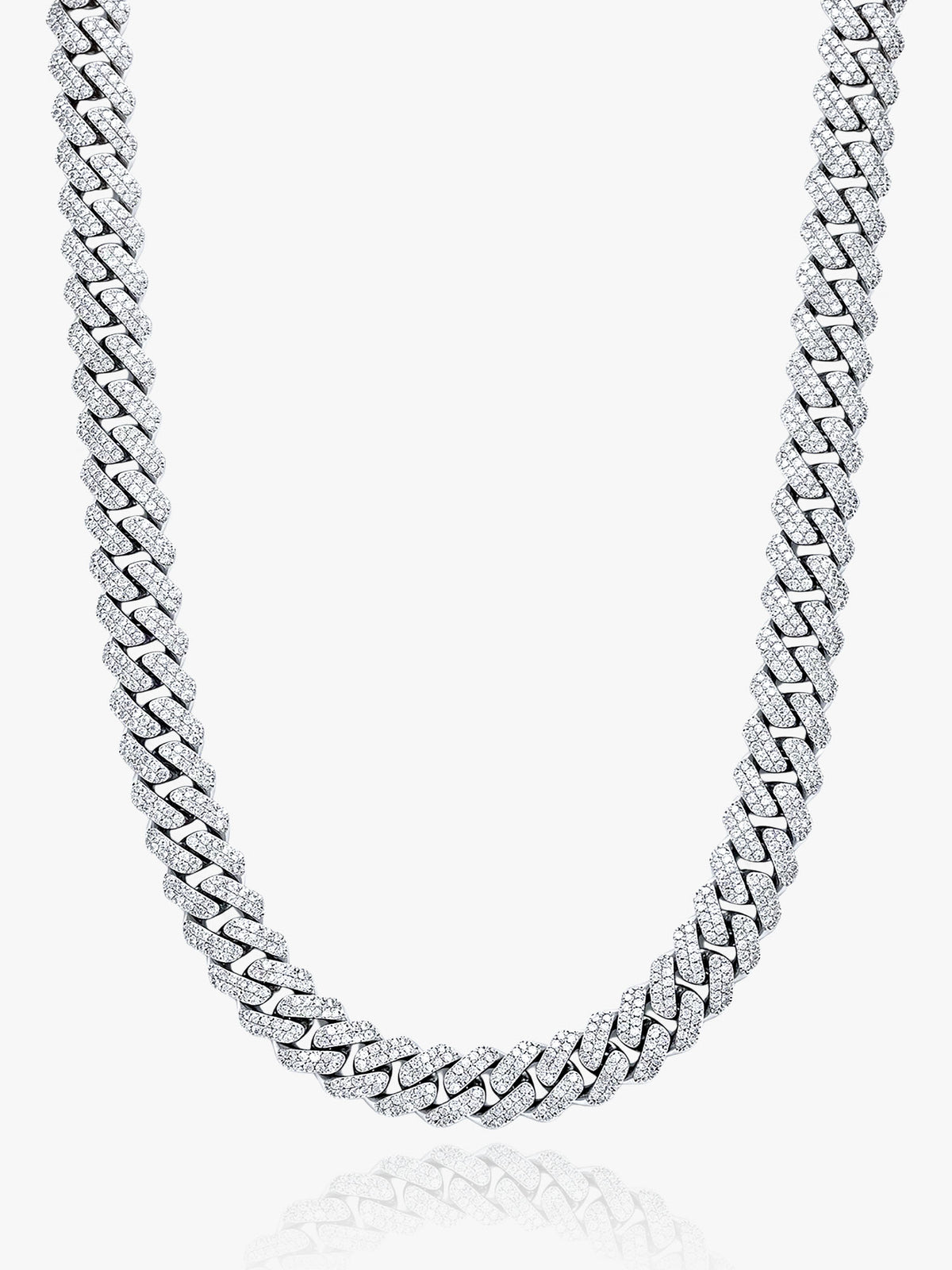 925 Silver Moissanite Cuban Link Chain