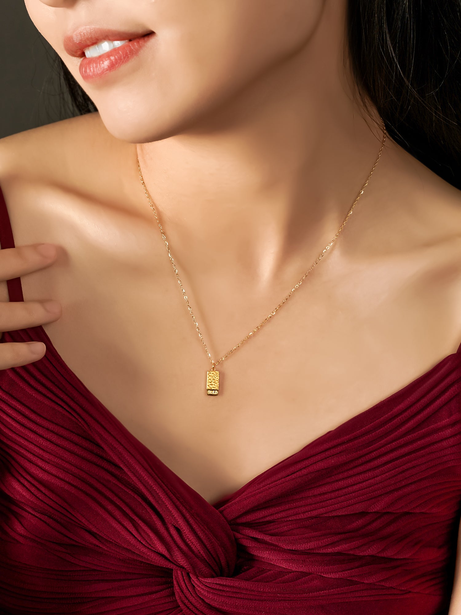 999 Gold Bar Honey Comb Chain Set