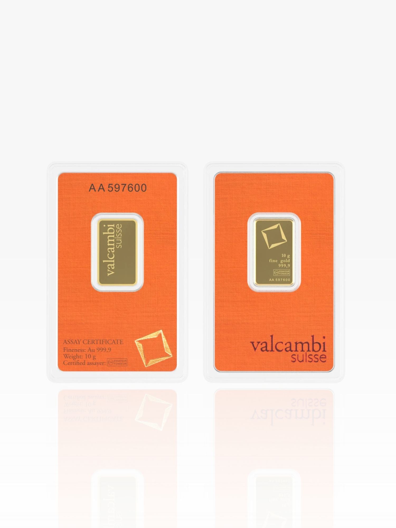 999 Gold Bar Valcambi Suisse - 10 Gram