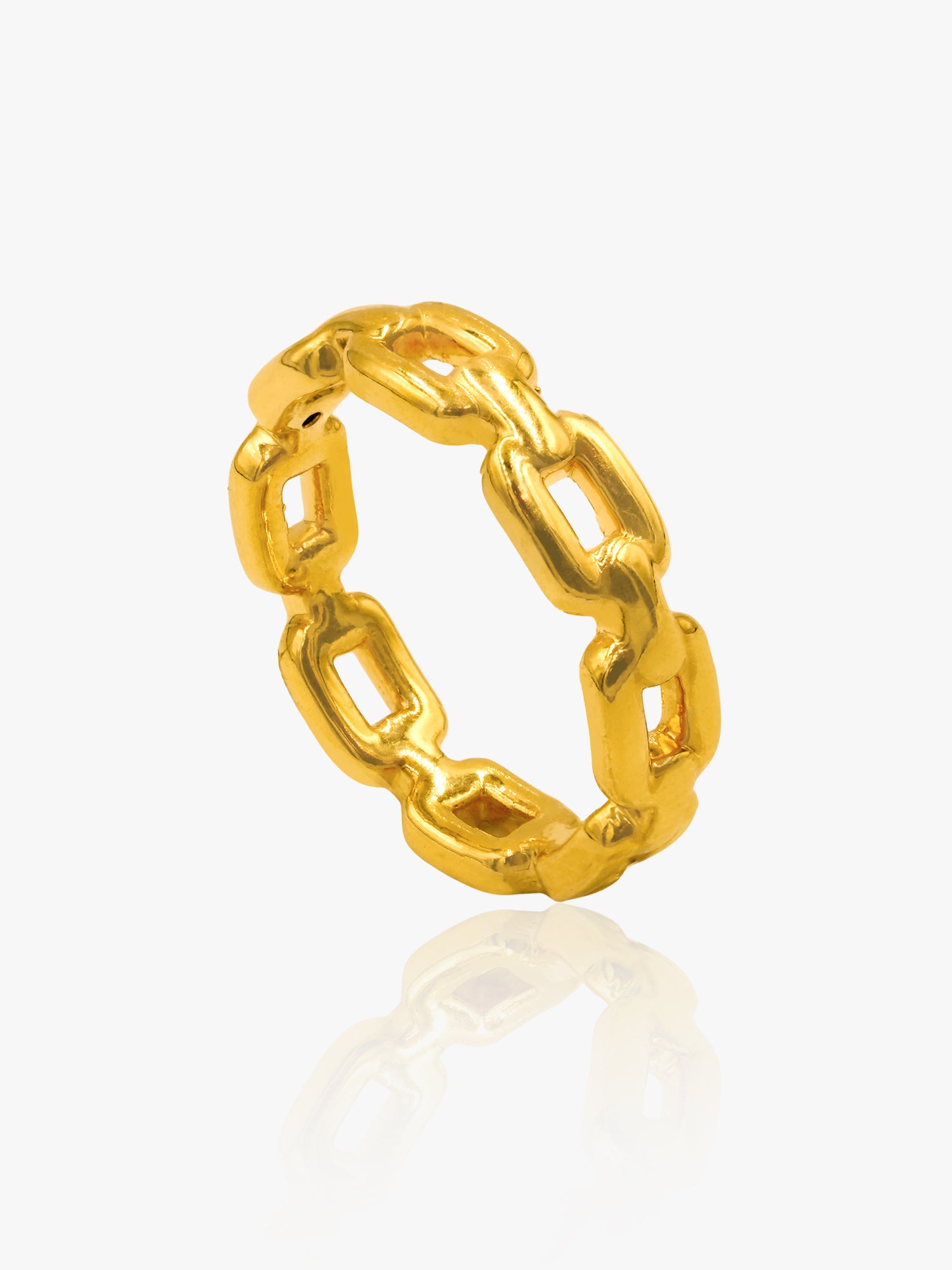 999 Gold Chain Link Ring